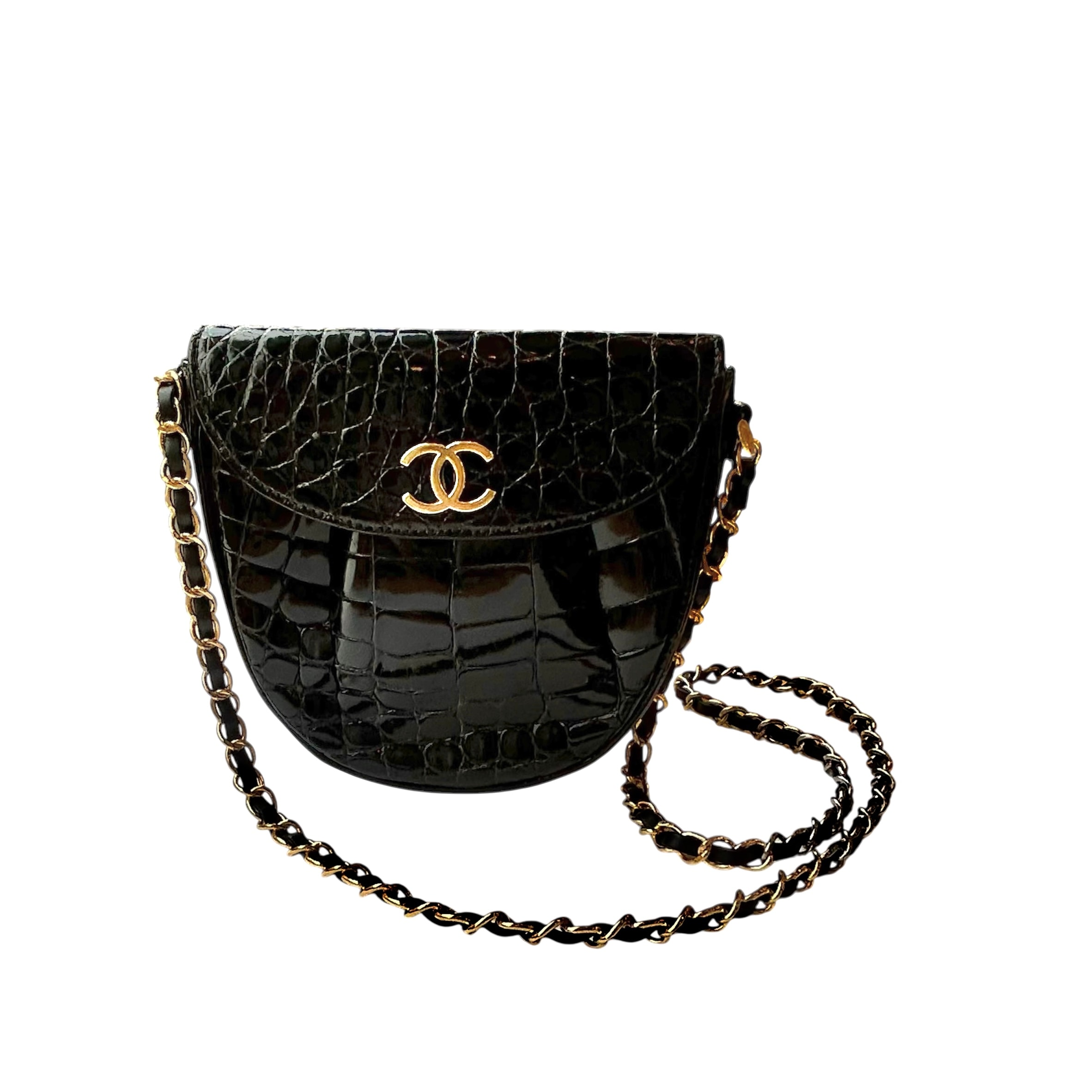 GENUINE vintage crocodile bag X hanger CC objet no.49