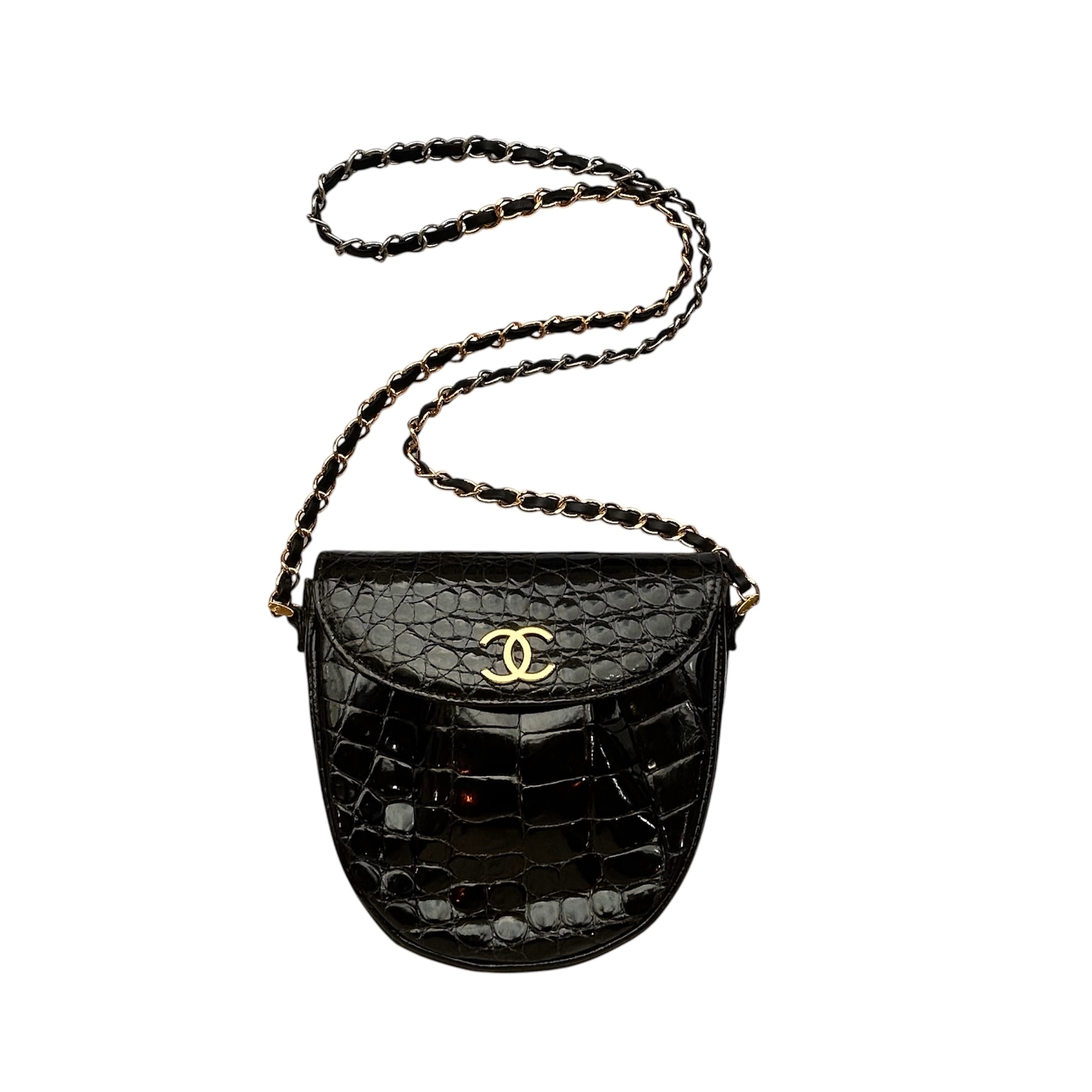 GENUINE vintage crocodile bag X hanger CC objet no.49