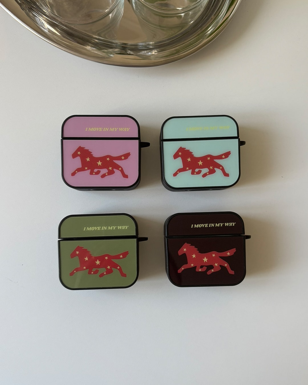 (4 colors) Fire Horse Pink airpods ๐๐ฅ