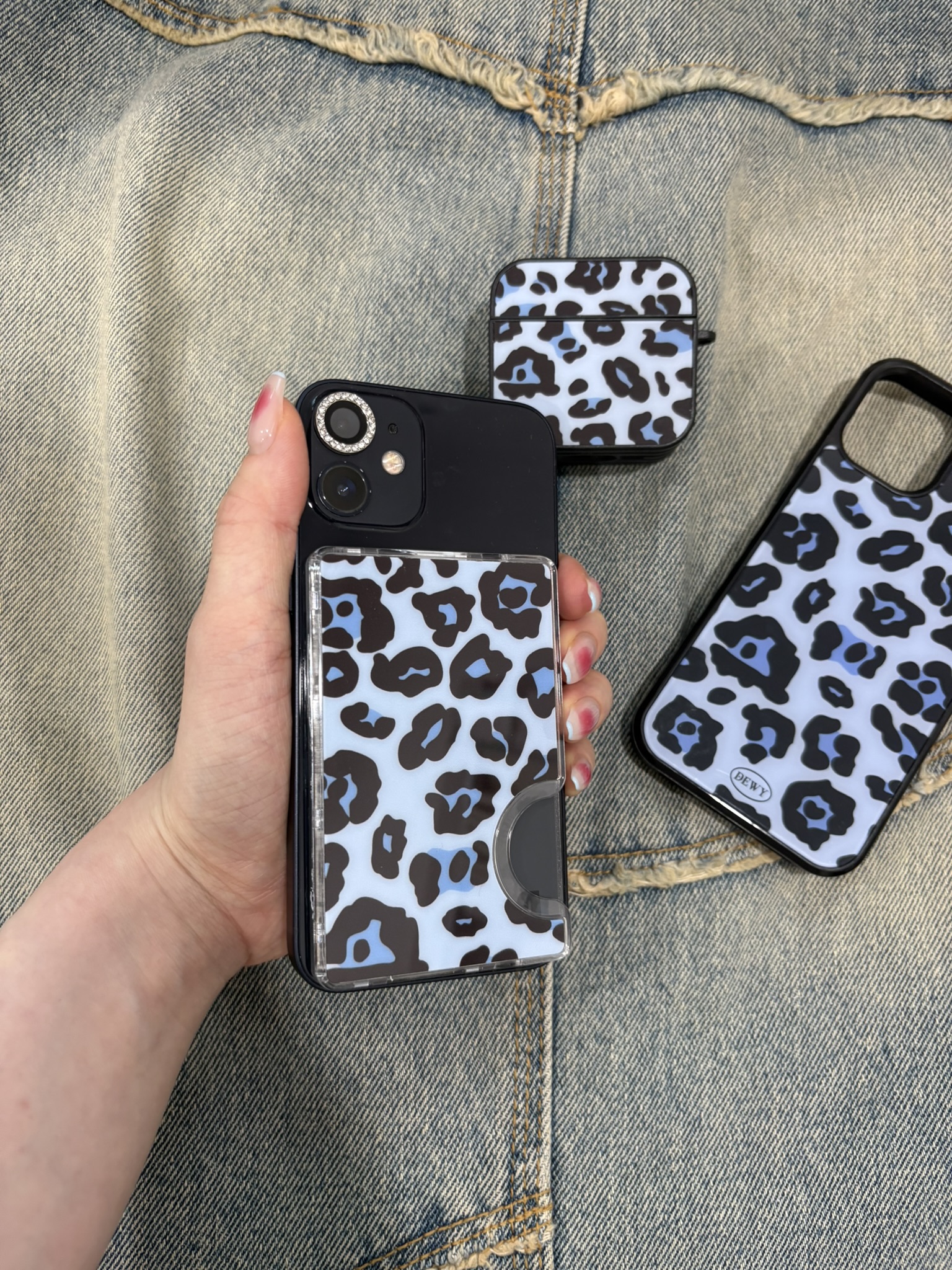 Aqua leopard card slot 🐆