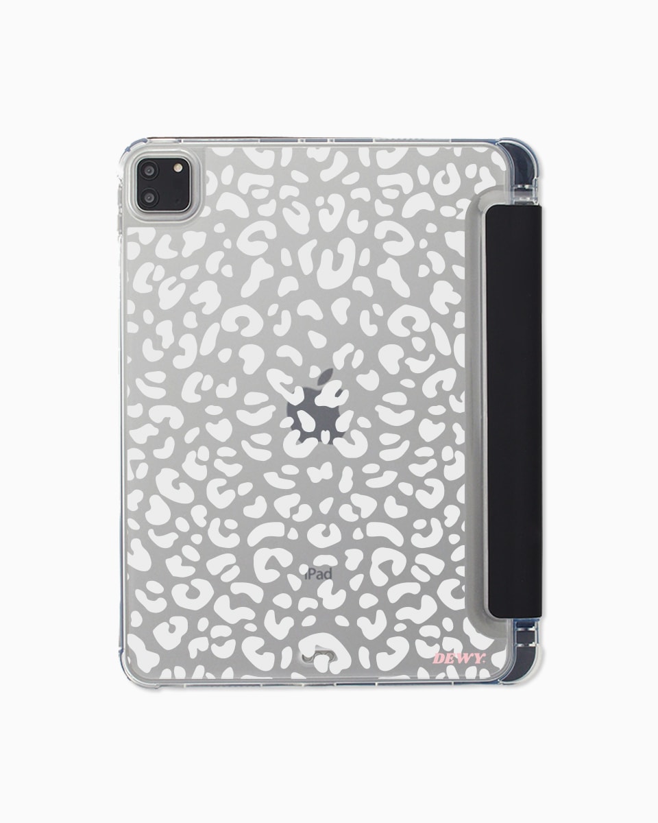 White leopard ipad case