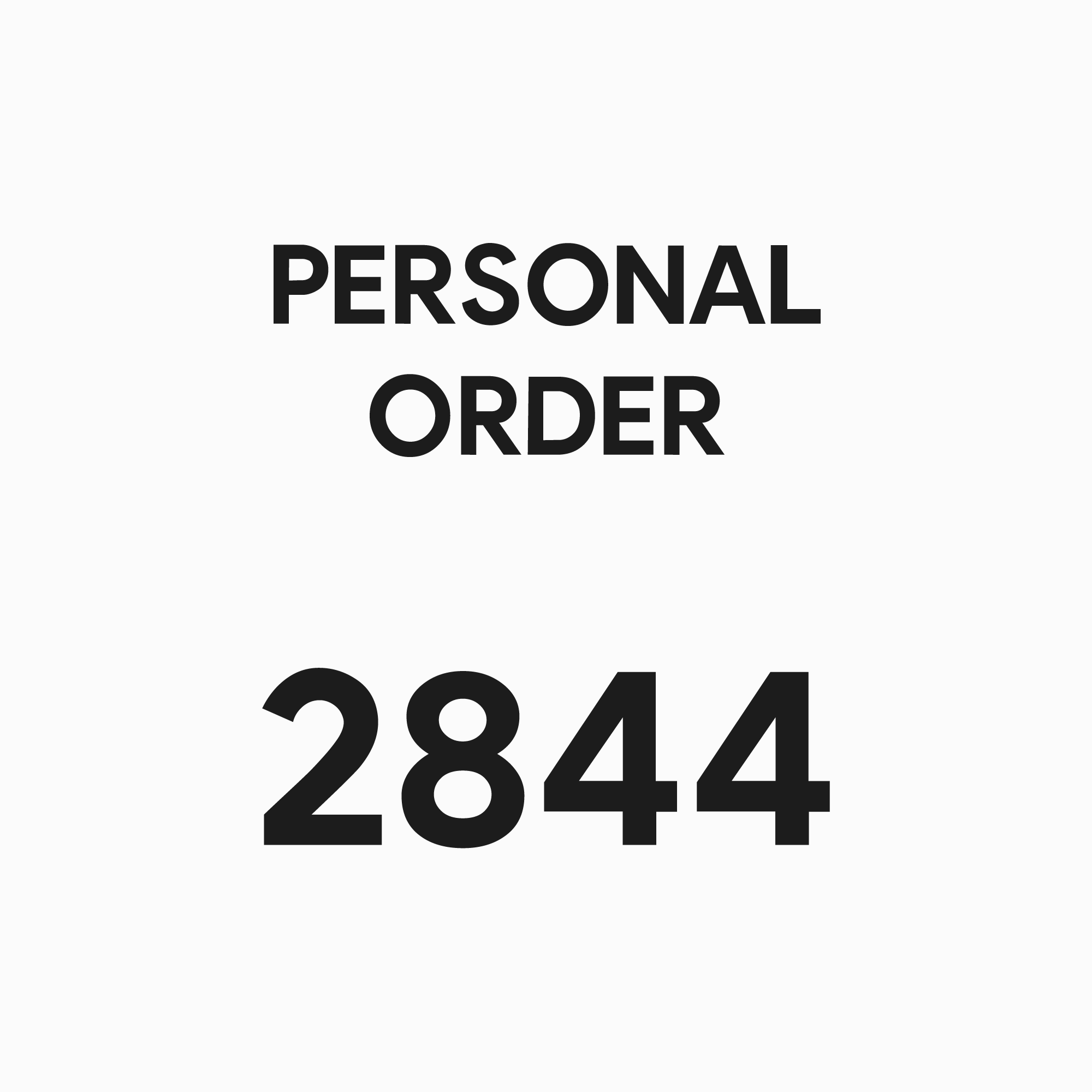 2844 - PERSONAL ORDER