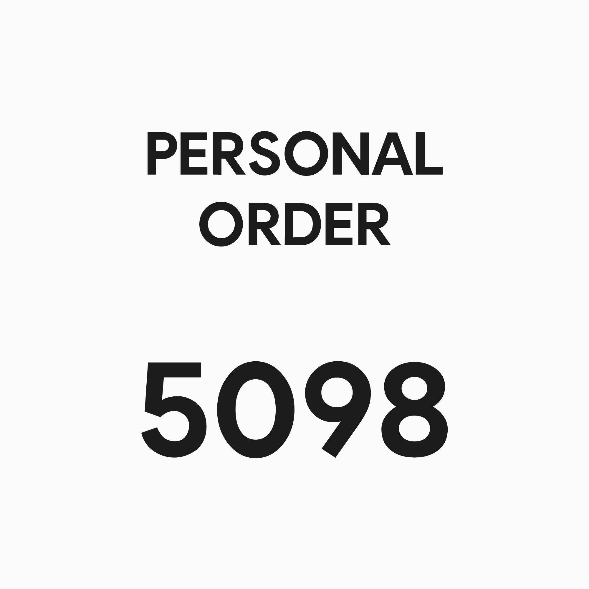 5098 - PERSONAL ORDER