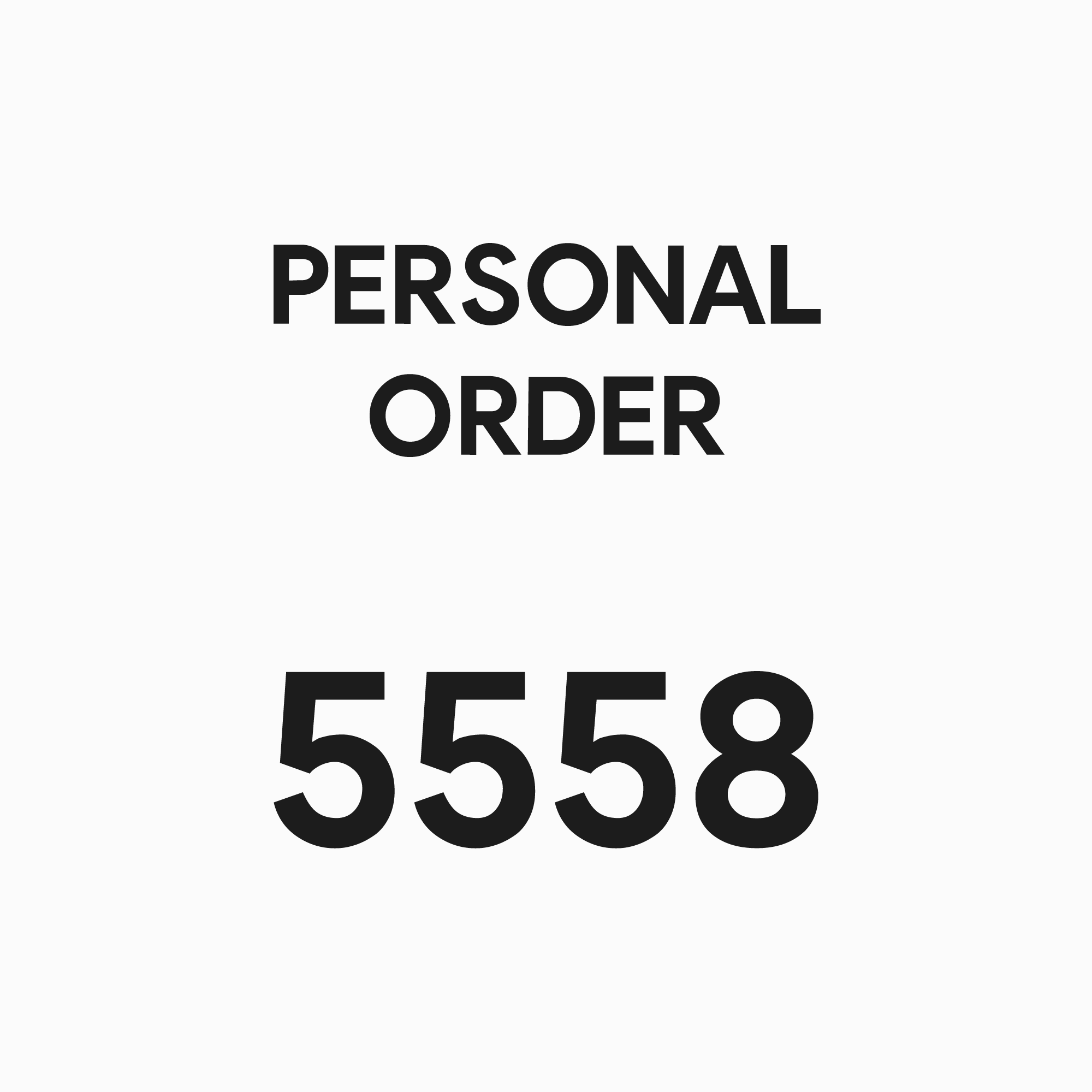 5558 - PERSONAL ORDER