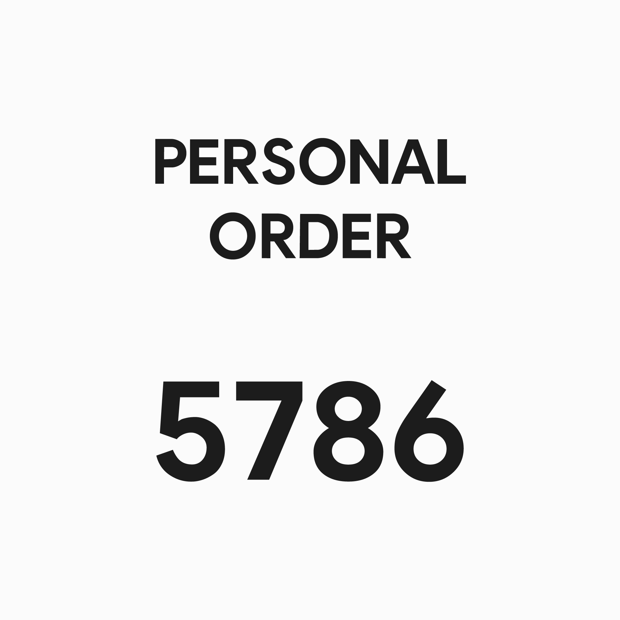 5786 - PERSONAL ORDER