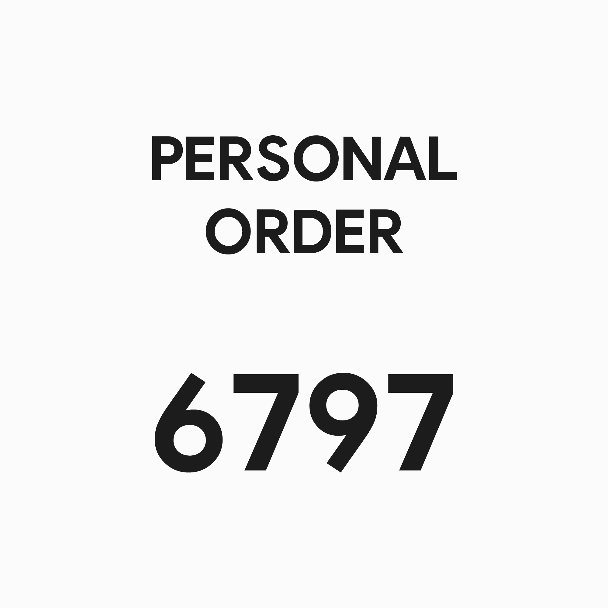 6797 - PERSONAL ORDER
