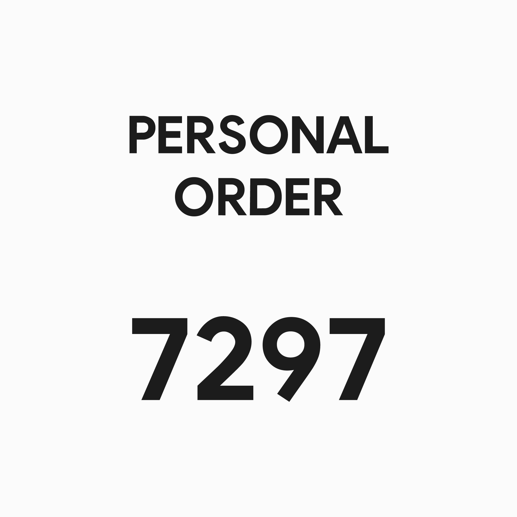 7297 - PERSONAL ORDER