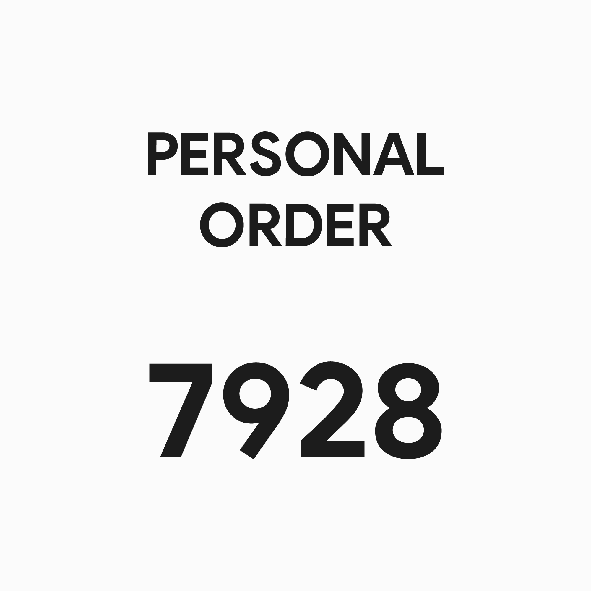 7928 - PERSONAL ORDER