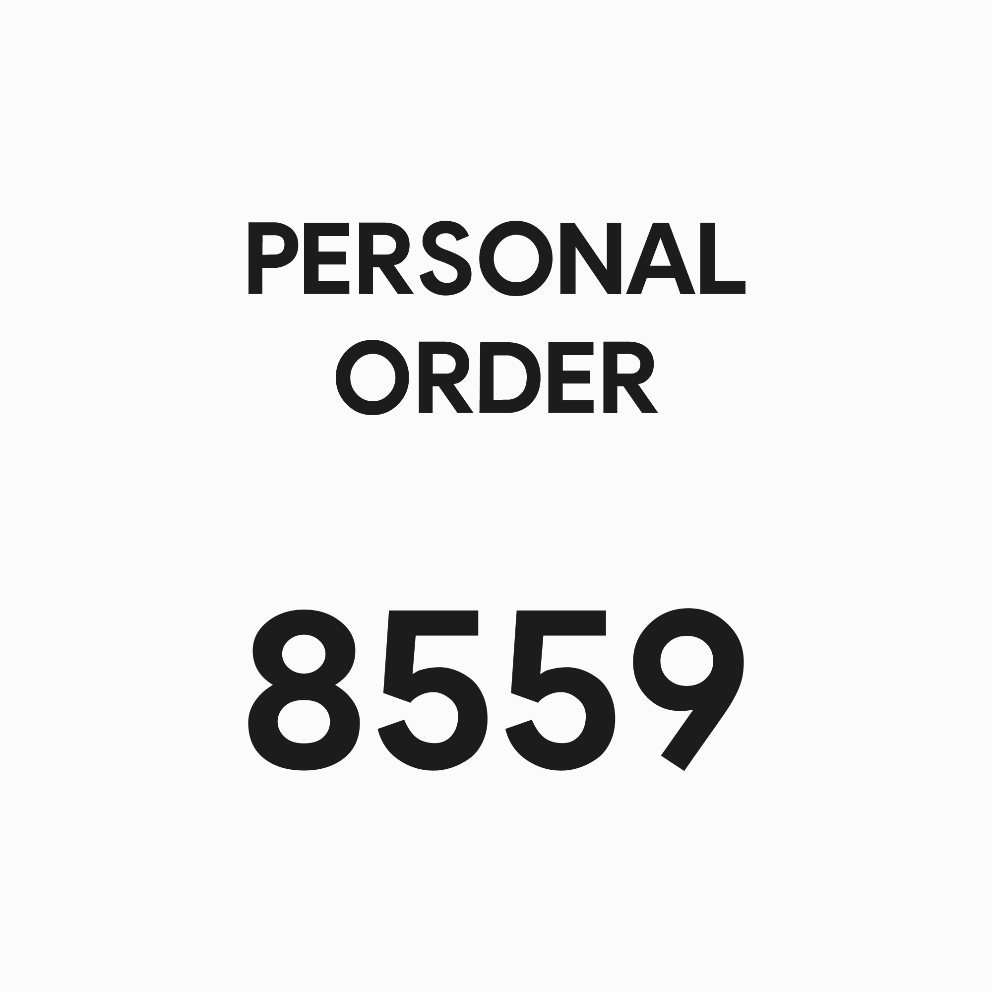 8559 - PERSONAL ORDER