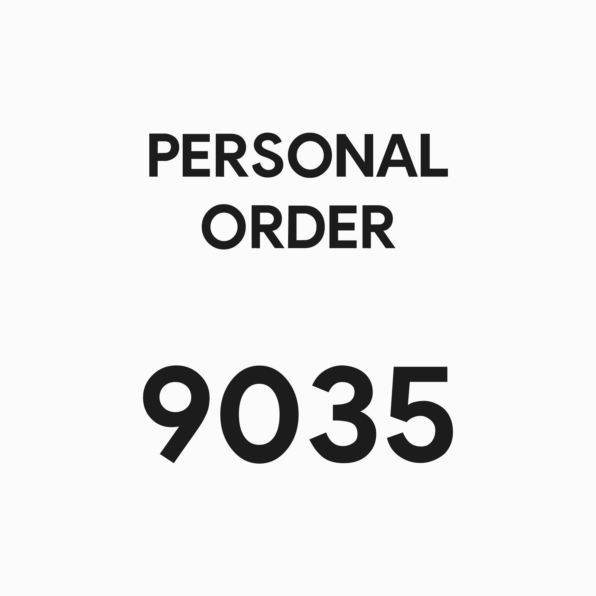 9035 - PERSONAL ORDER