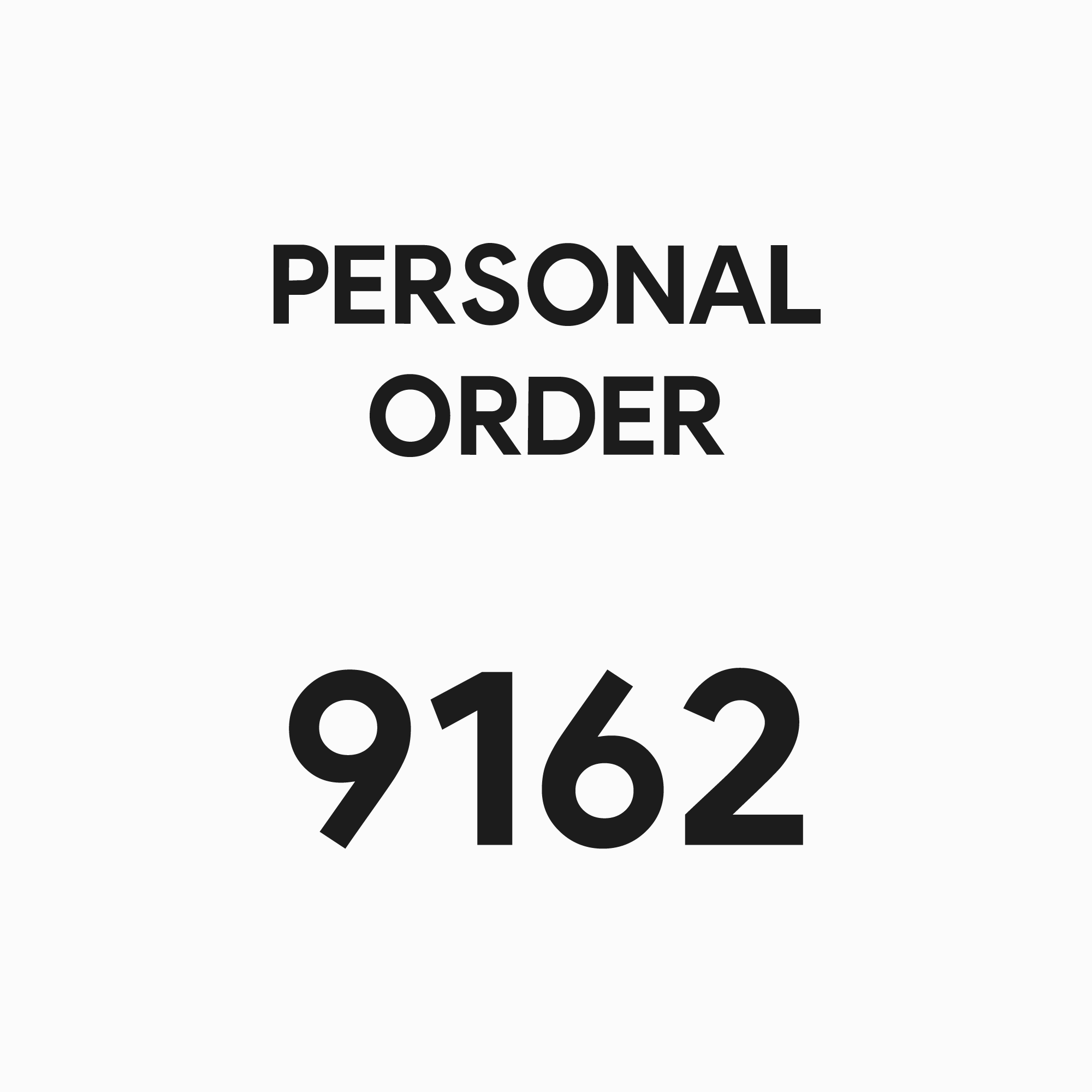 9162 - PERSONAL ORDER