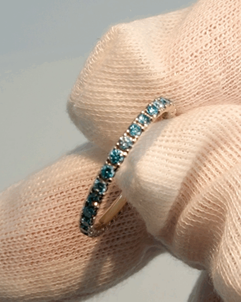 [소량 한정] *블루* 랩다이아몬드 이터너티링 1.9 mm