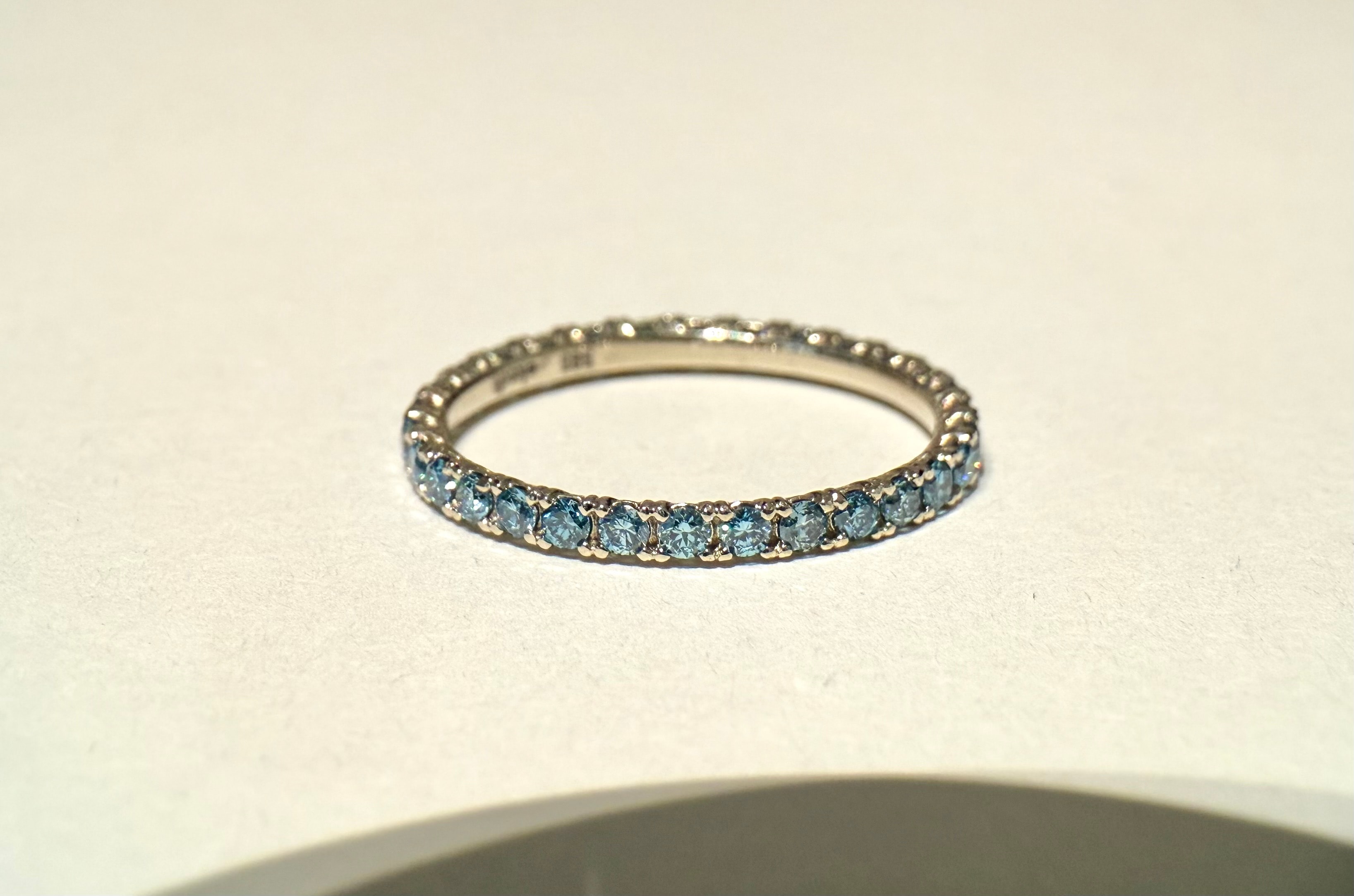 [소량 한정] *블루* 랩다이아몬드 이터너티링 1.9 mm
