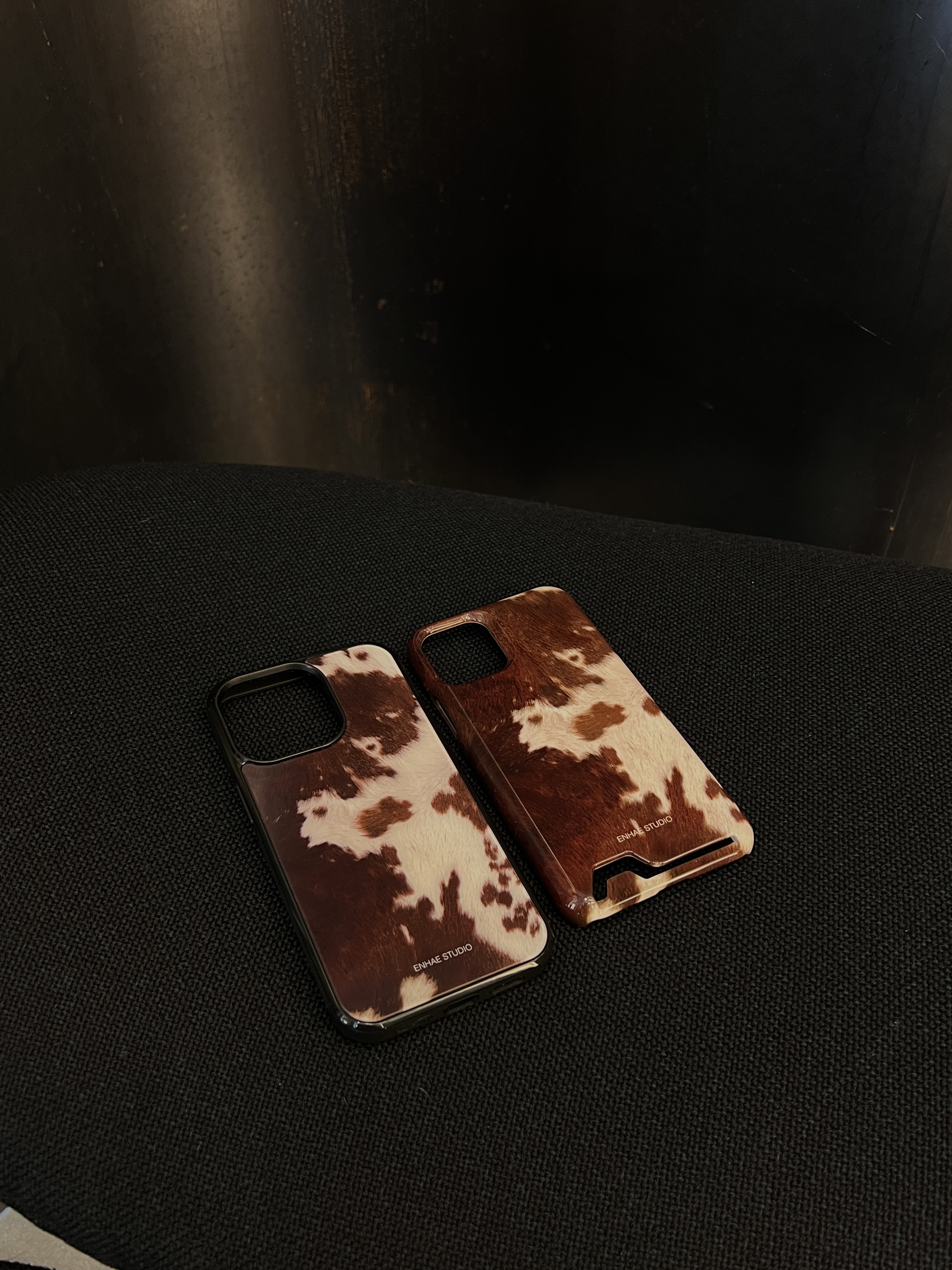 cow print case - glass bumper (주문제작)