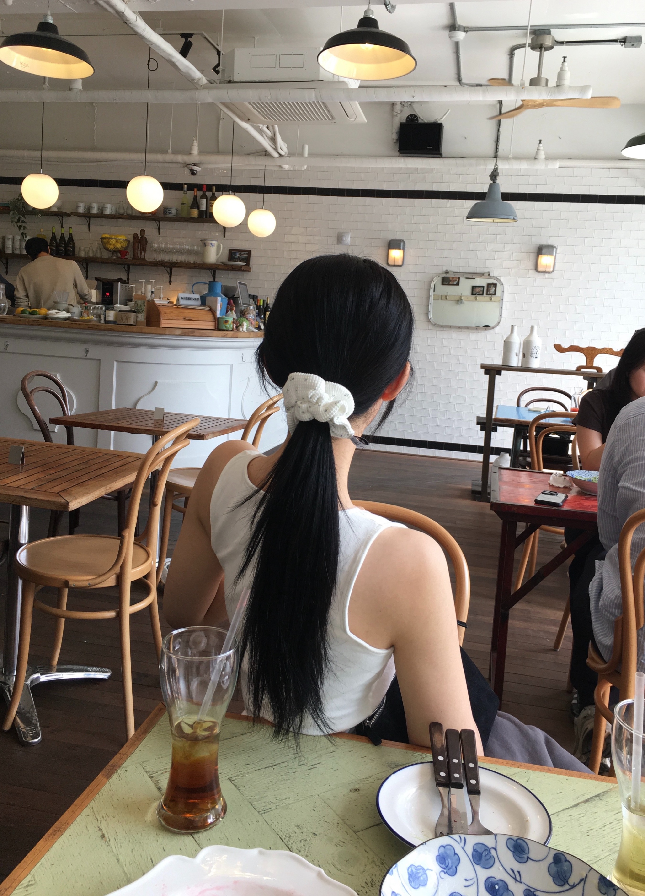 Flower Waffle scrunchie (3color)
