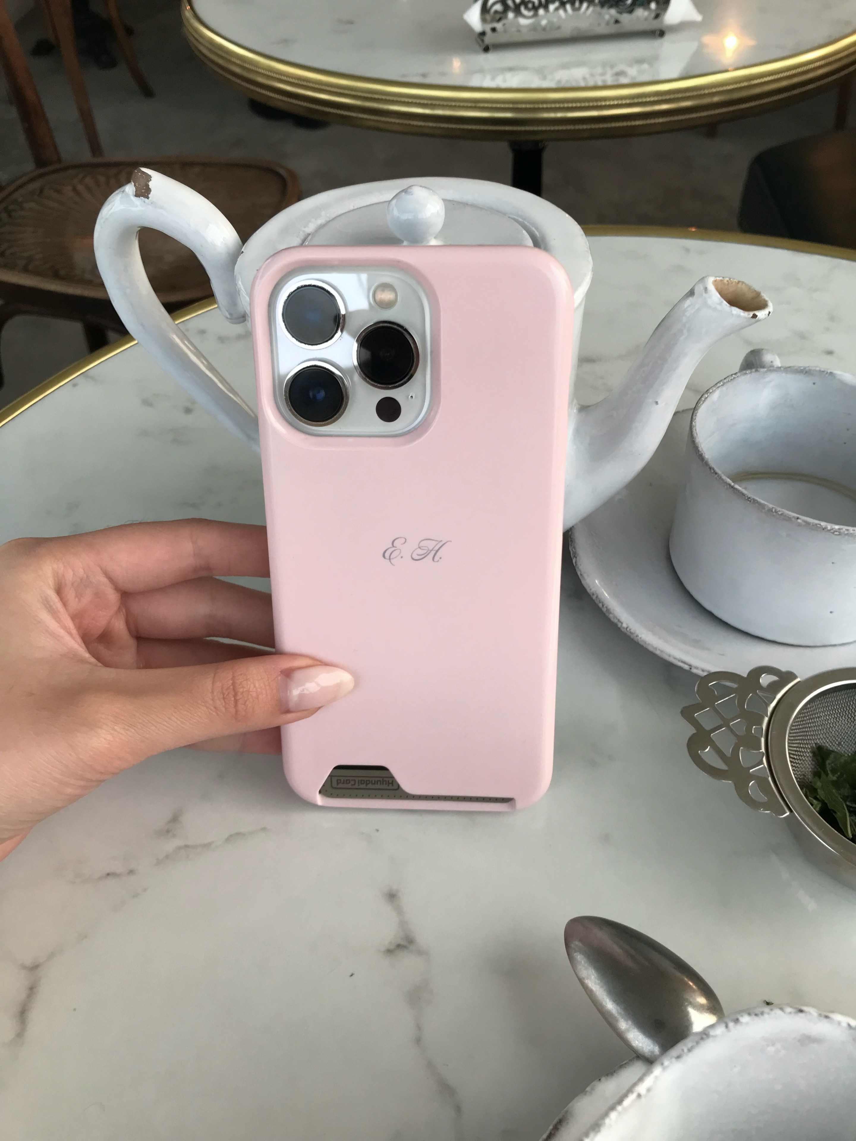baby pink initial custom case - hard/card hard(주문제작)