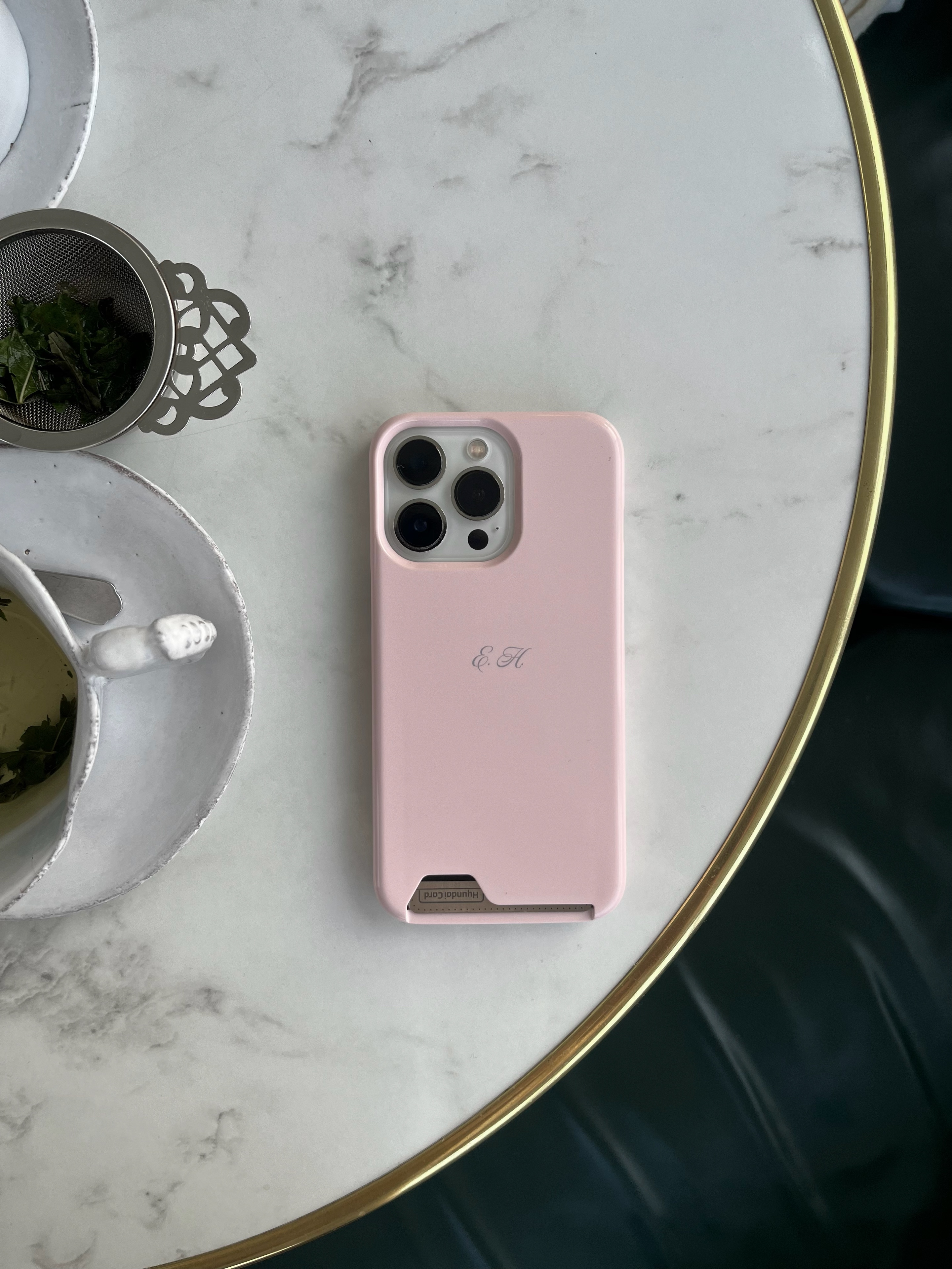 baby pink initial custom case - hard/card hard(주문제작)