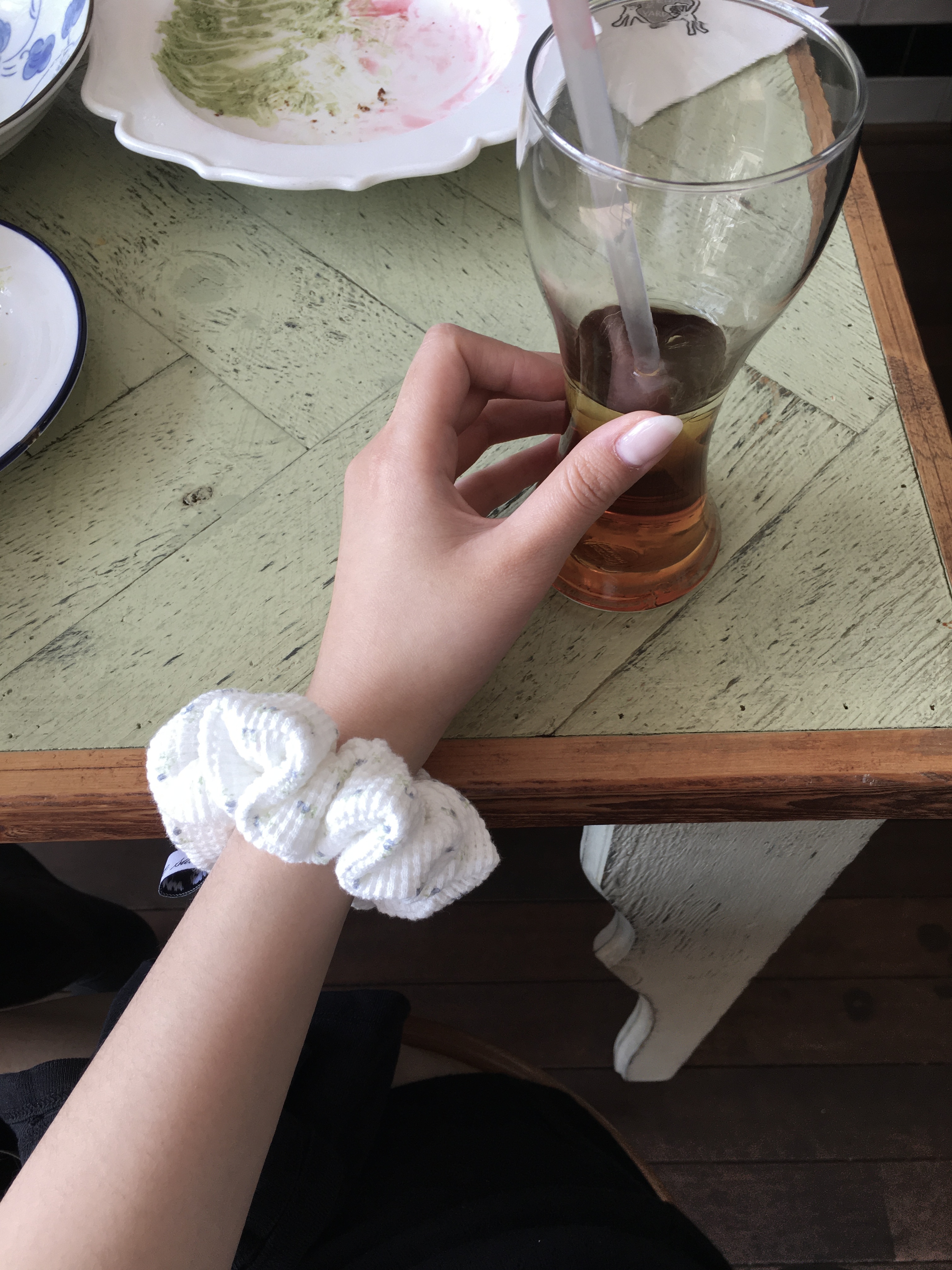 Flower Waffle scrunchie (3color)