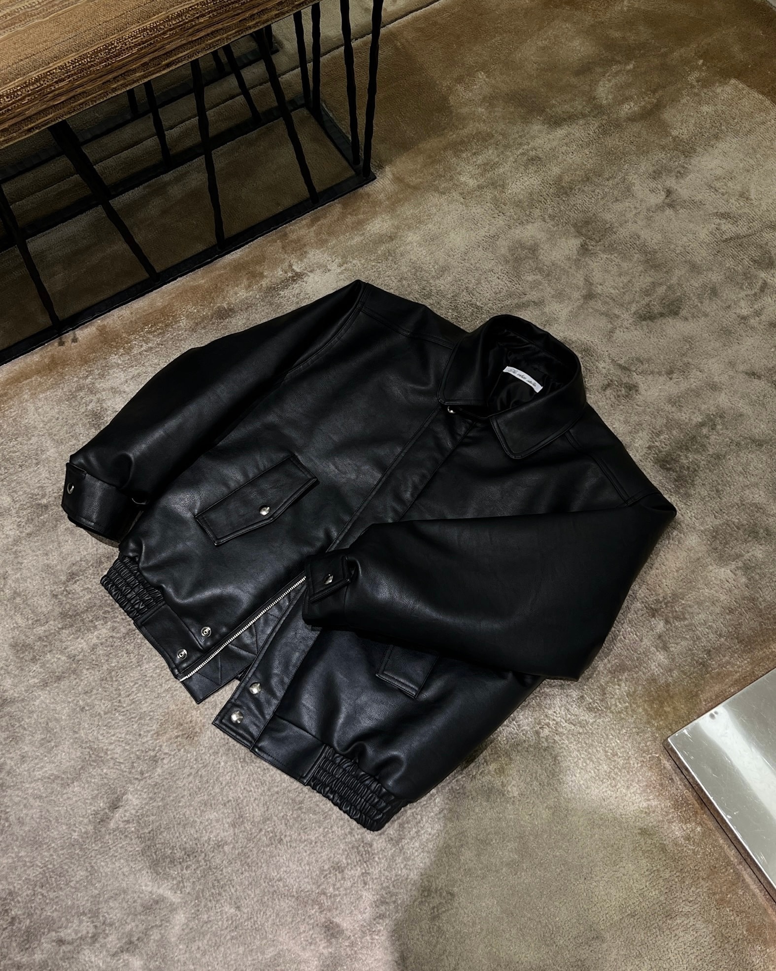 Leather Padded Jacket