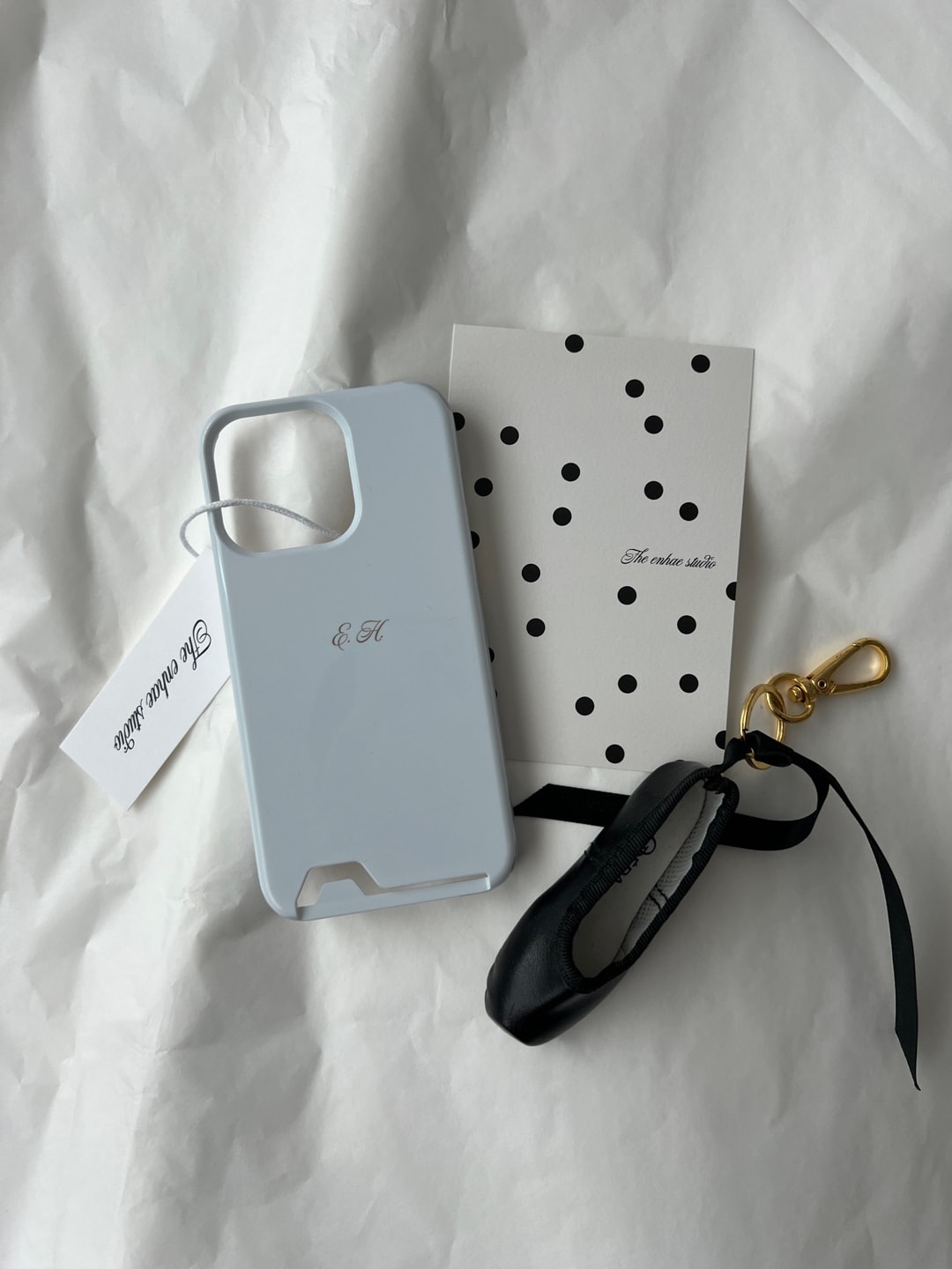 icy blue initial custom case - hard/card hard(주문제작)