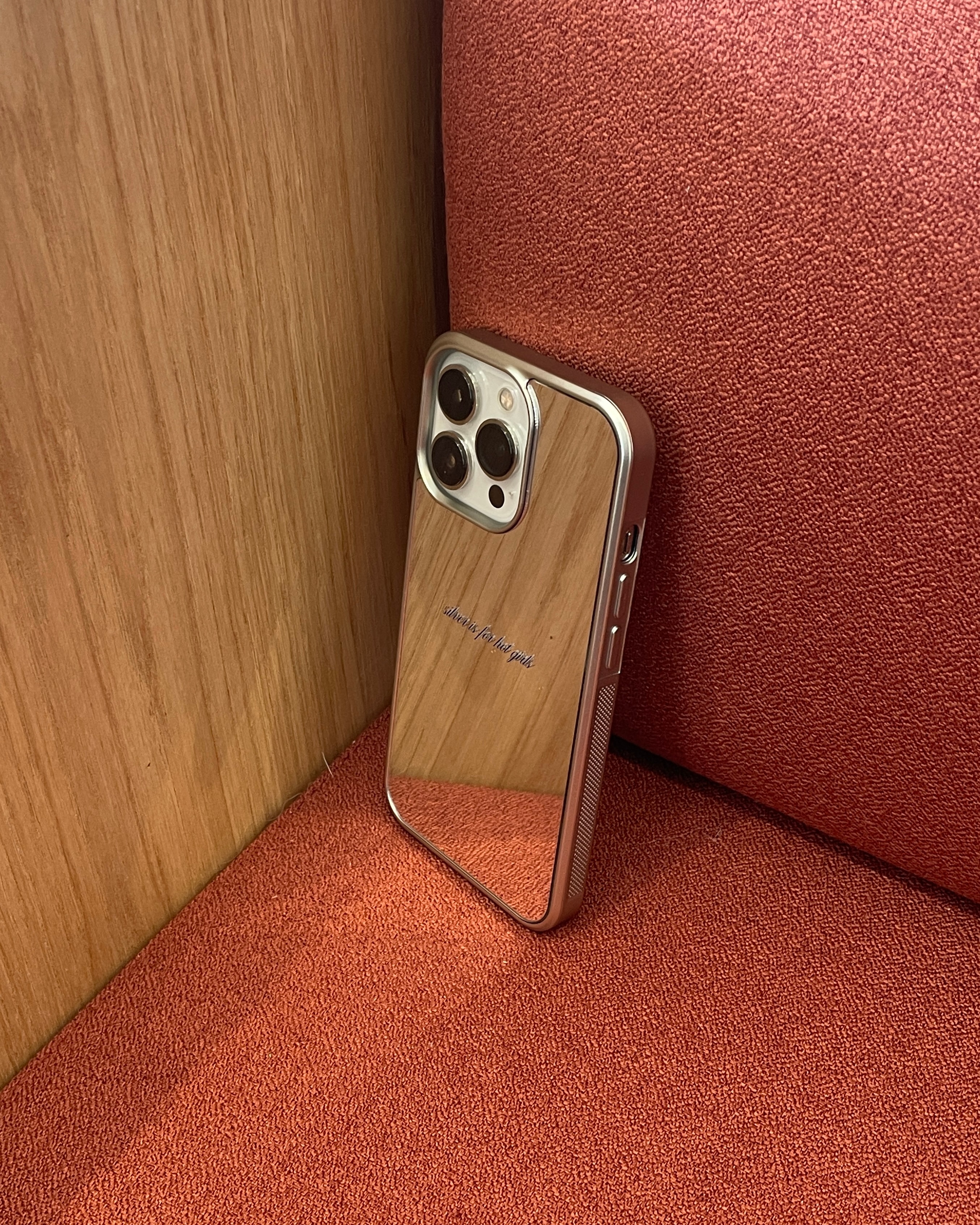 silver mirror custom case (+magsafe)