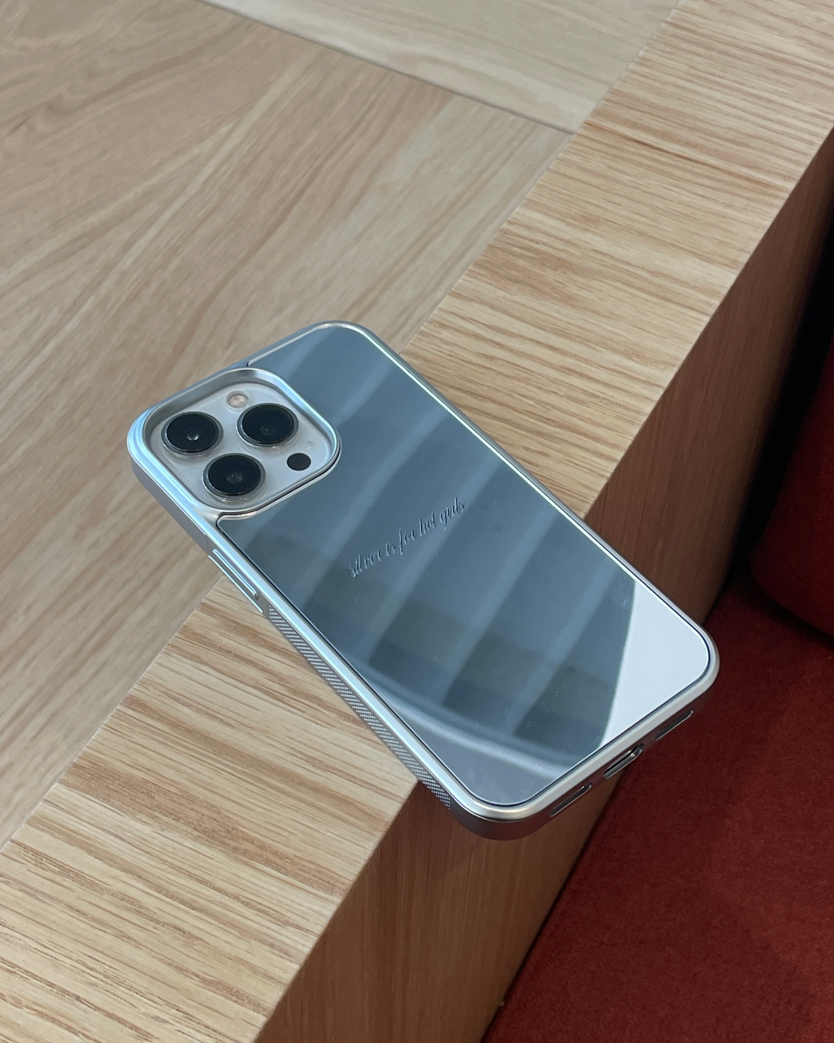 silver mirror custom case (+magsafe)