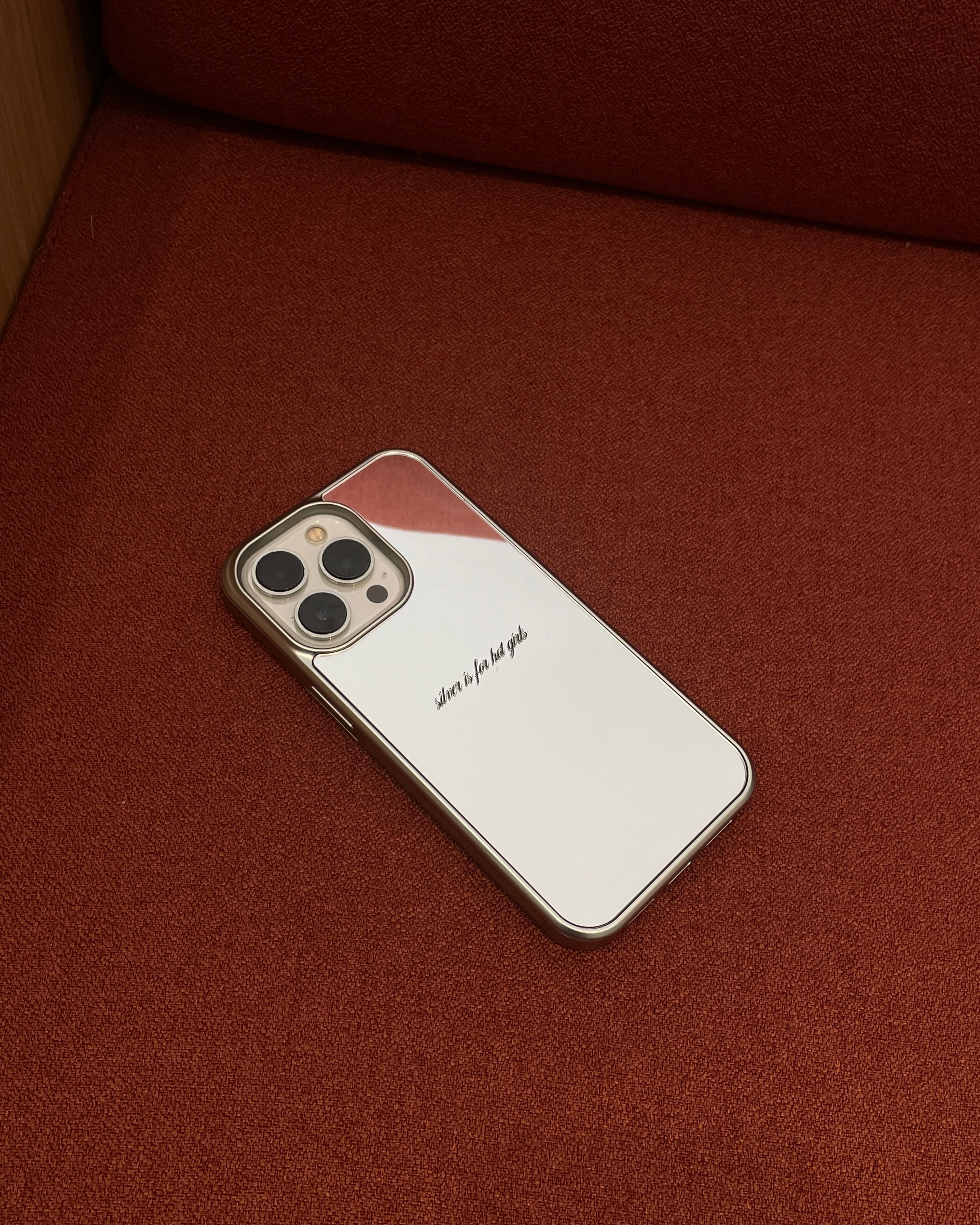 silver mirror custom case (+magsafe)
