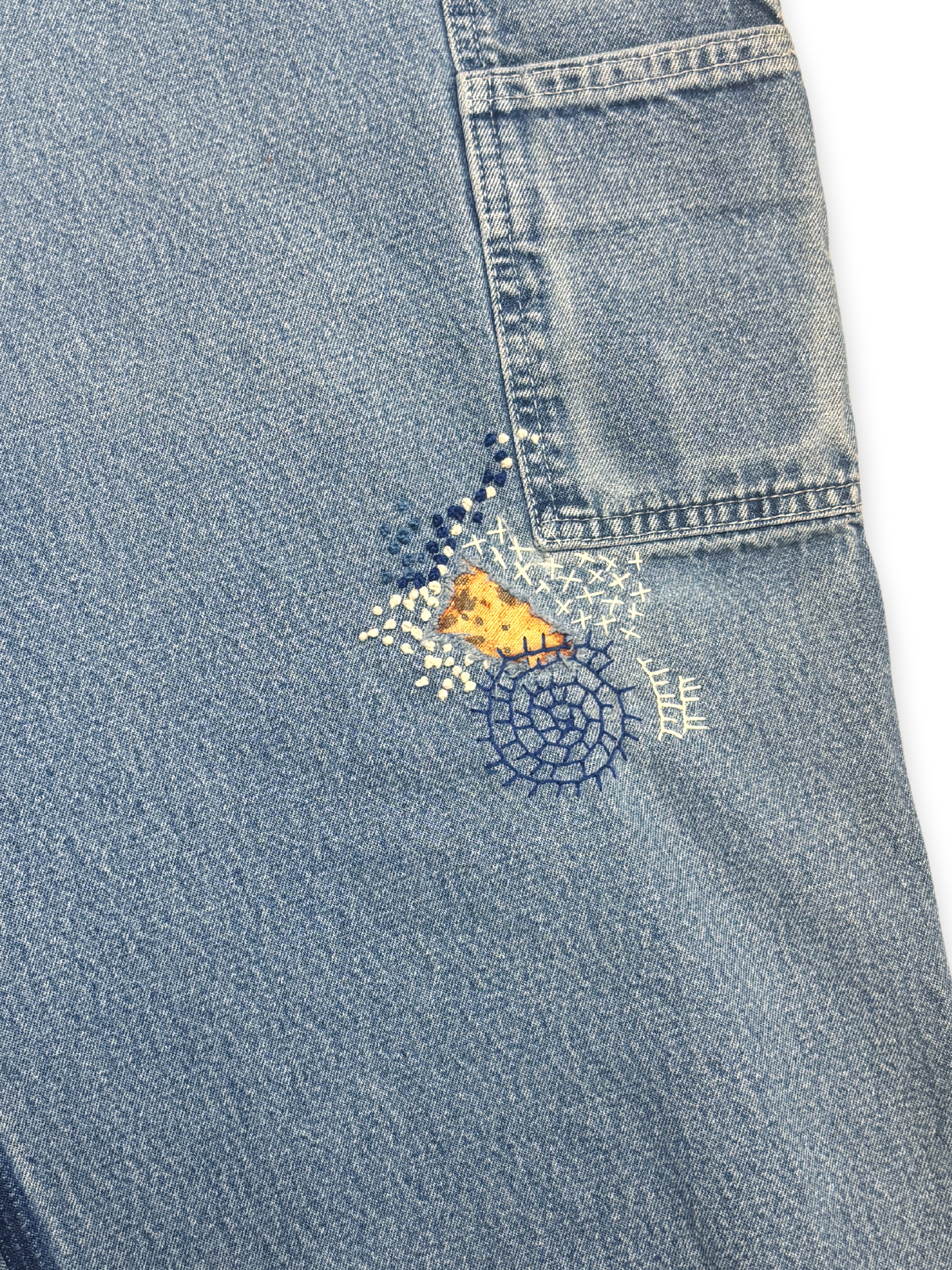 Vtg Carhartt Boro Sashiko Distressed Shorts . 021 (36")