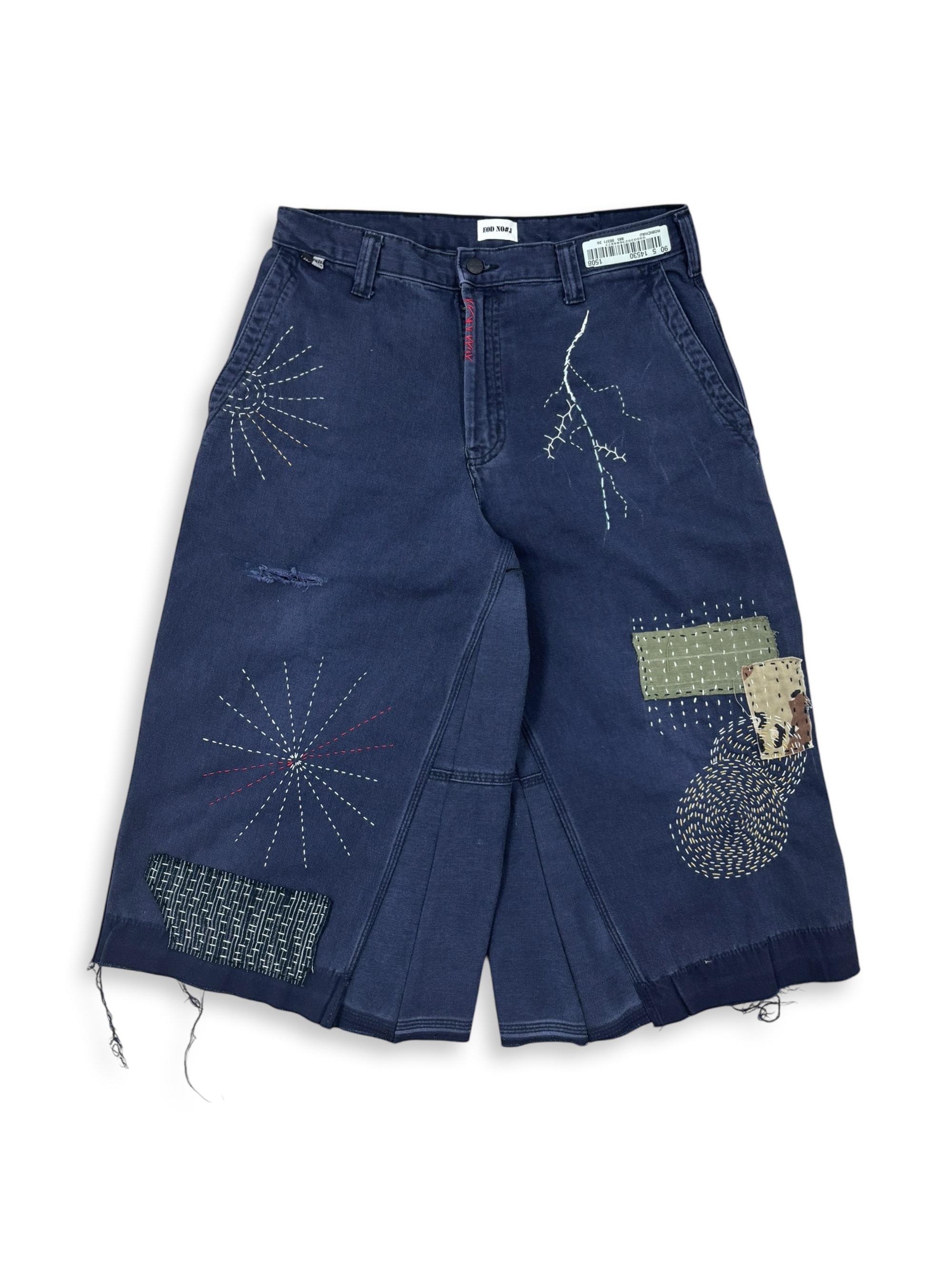 Vtg Carhartt FR Boro Sashiko Distressed Shorts . 002