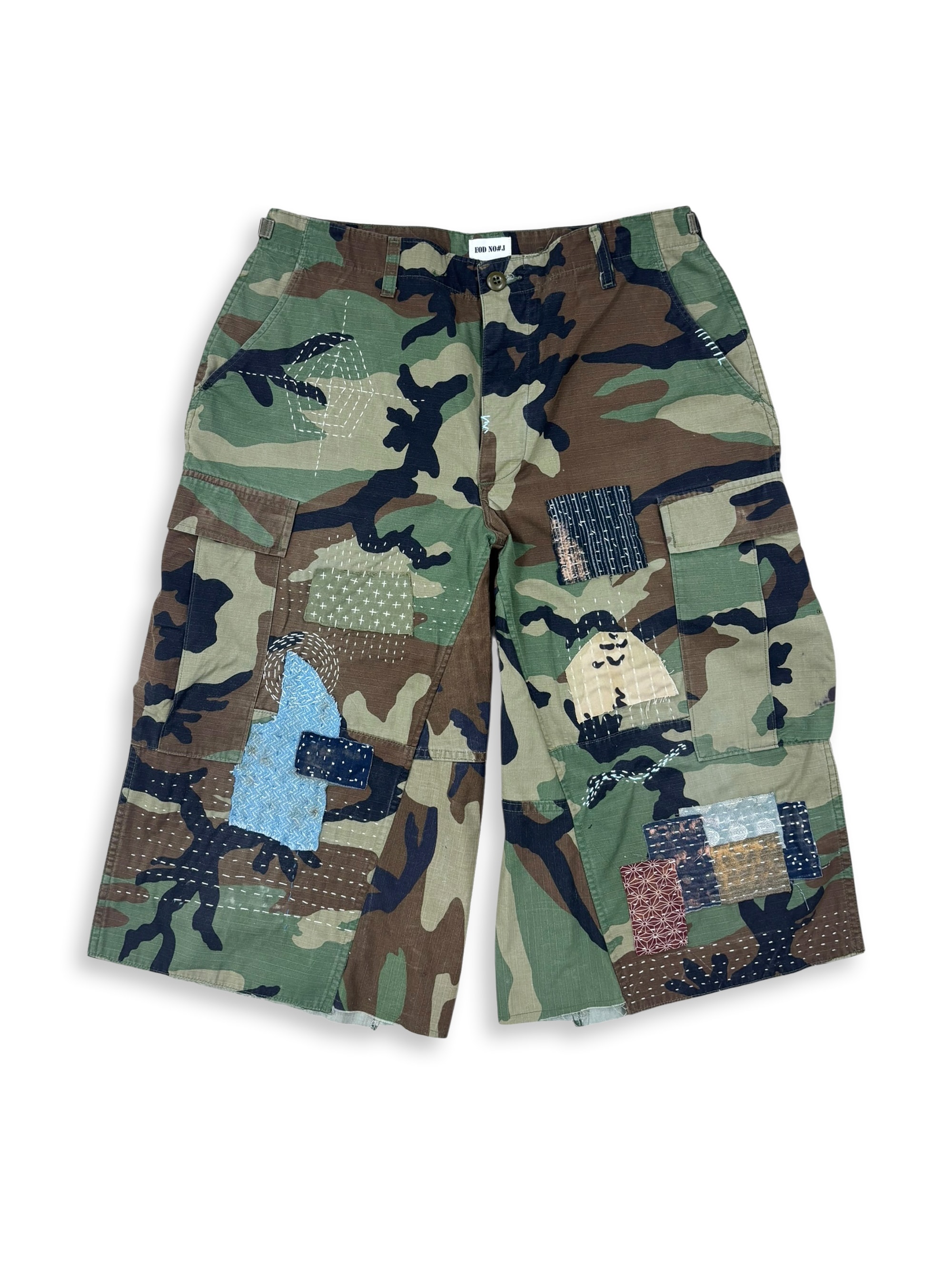 BDU Distressed Boro Sashiko Bermuda _ 002