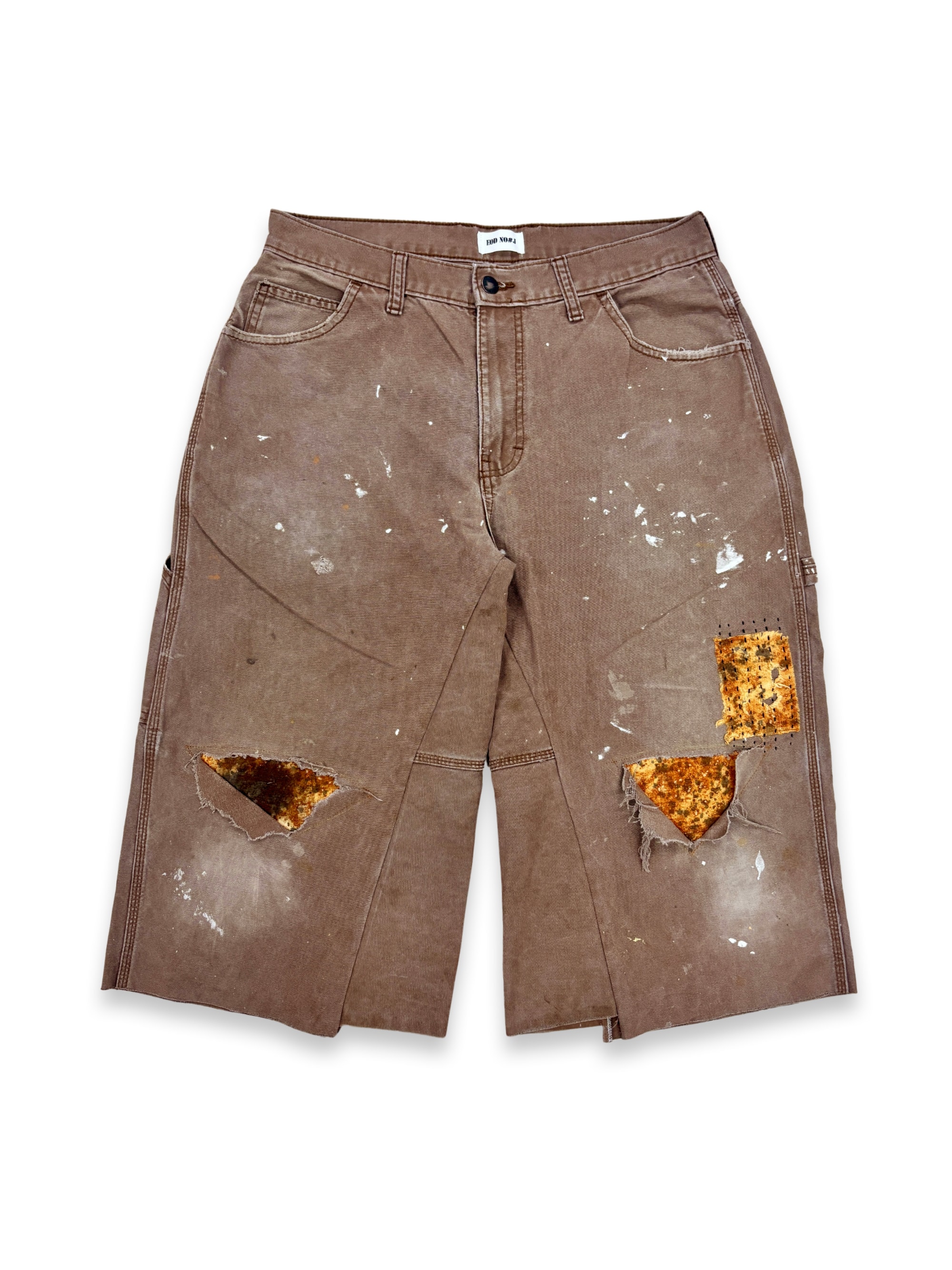 Vtg Dickies Sashiko Distressed Shorts . 002