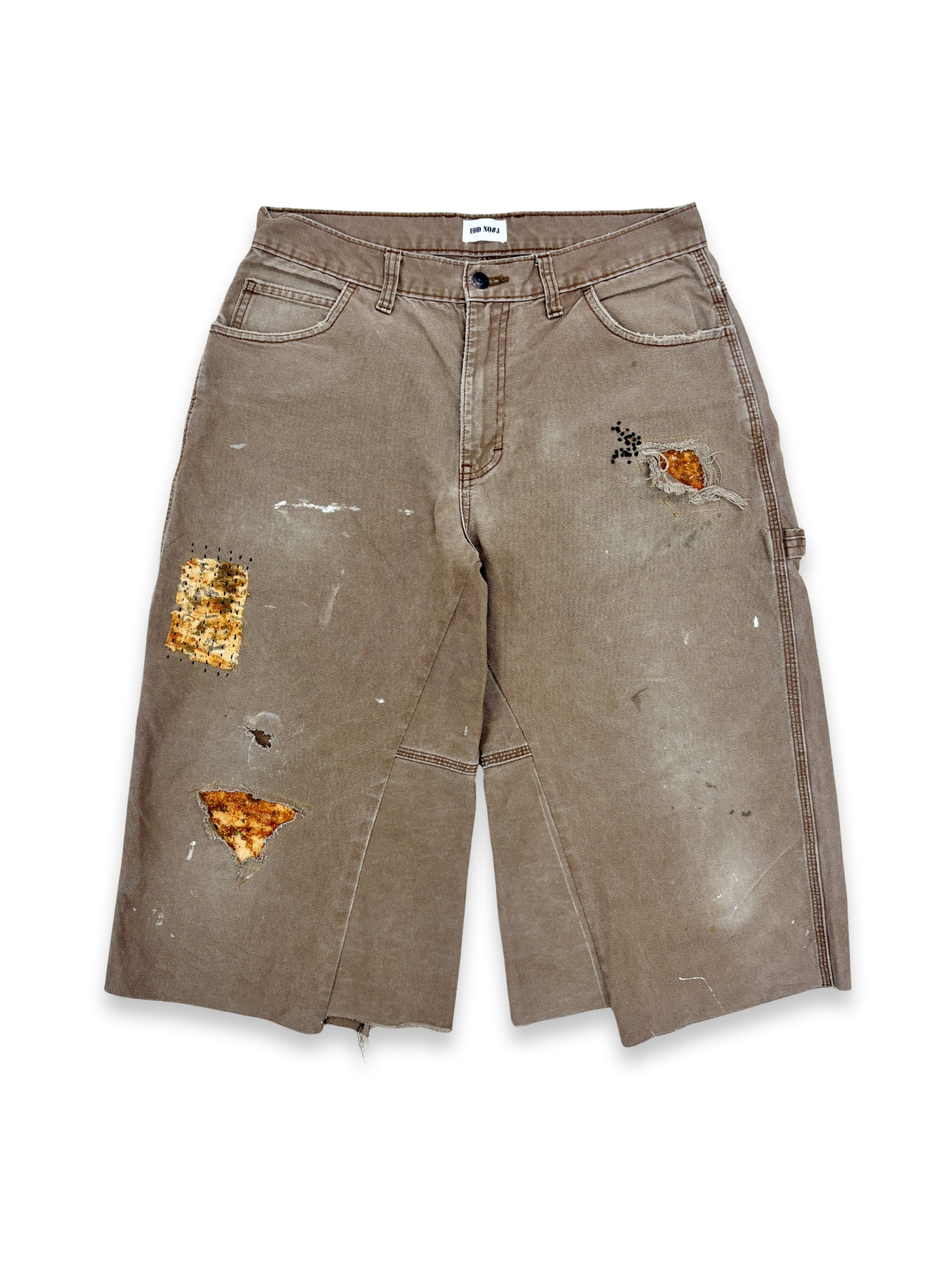 Vtg Dickies Sashiko Distressed Shorts . 003