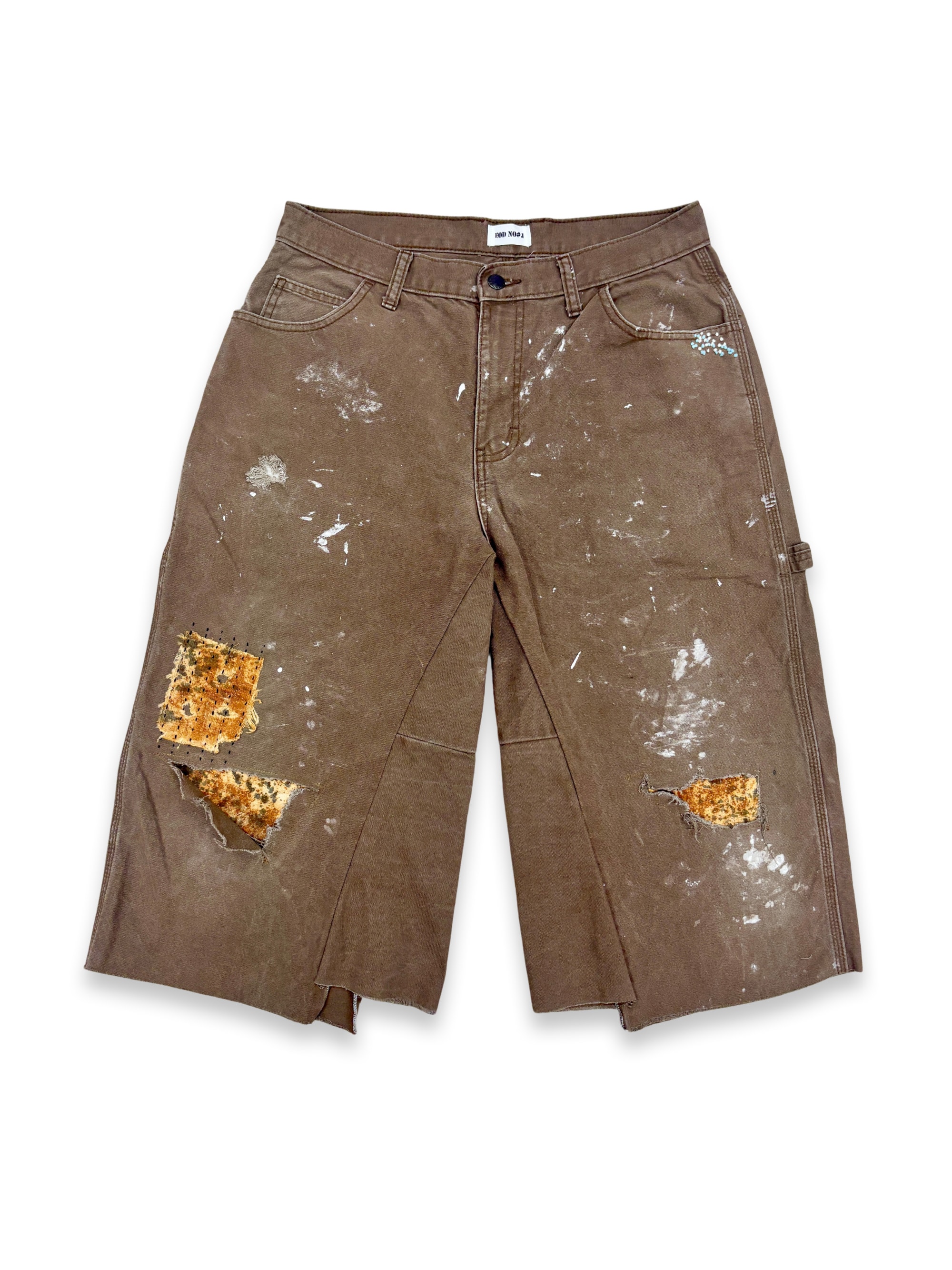 Vtg Dickies Sashiko Distressed Shorts . 004