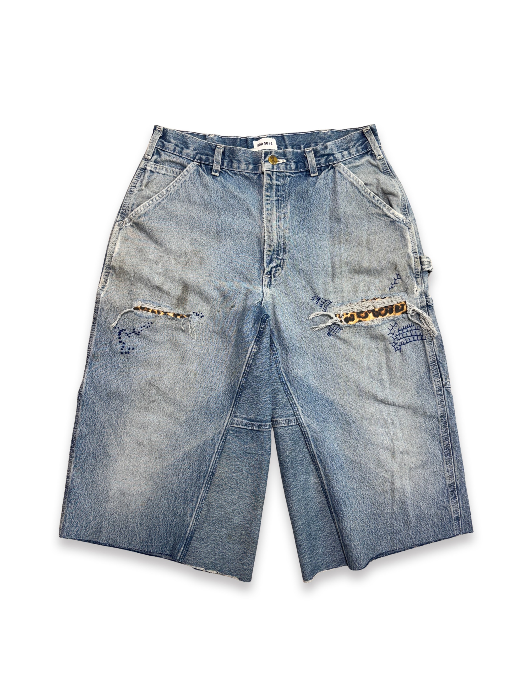 Vtg Carhartt Boro Sashiko Distressed Shorts . 014