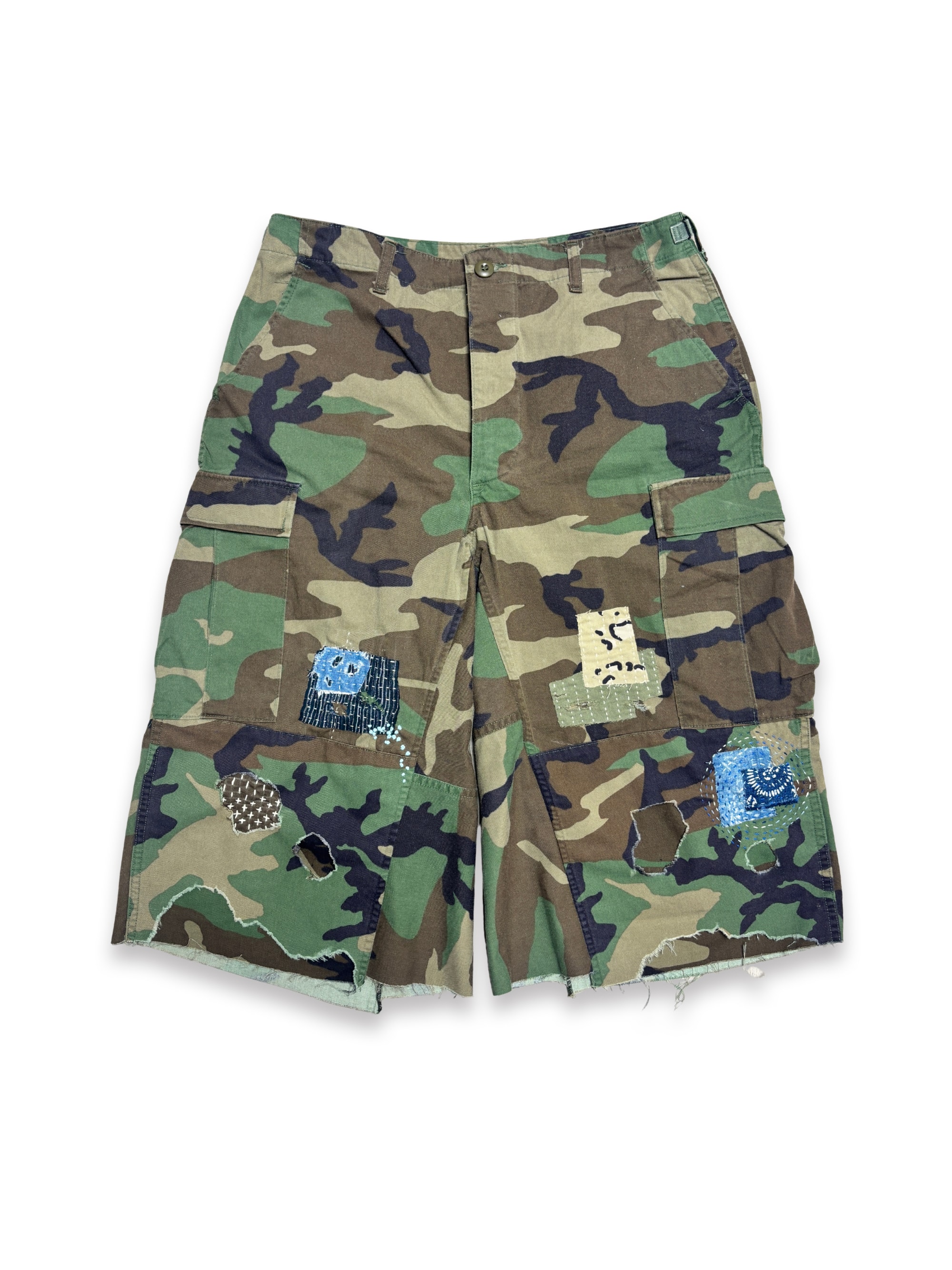 BDU Distressed Boro Sashiko Bermuda (M) _ 004