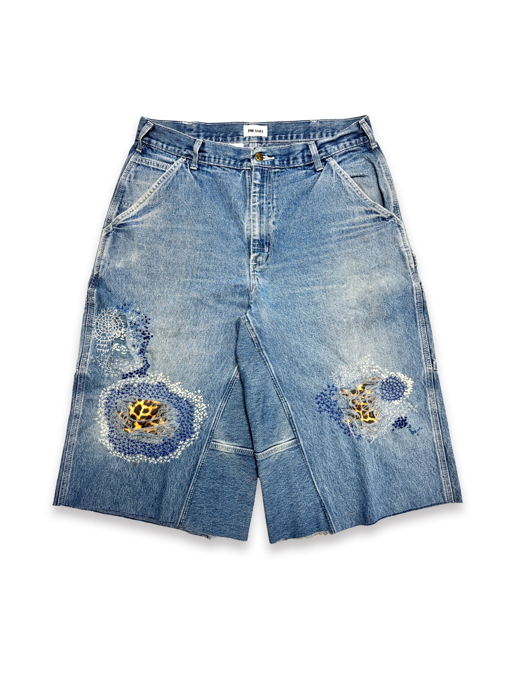 Vtg Carhartt Boro Sashiko Distressed Shorts . 019 (36")