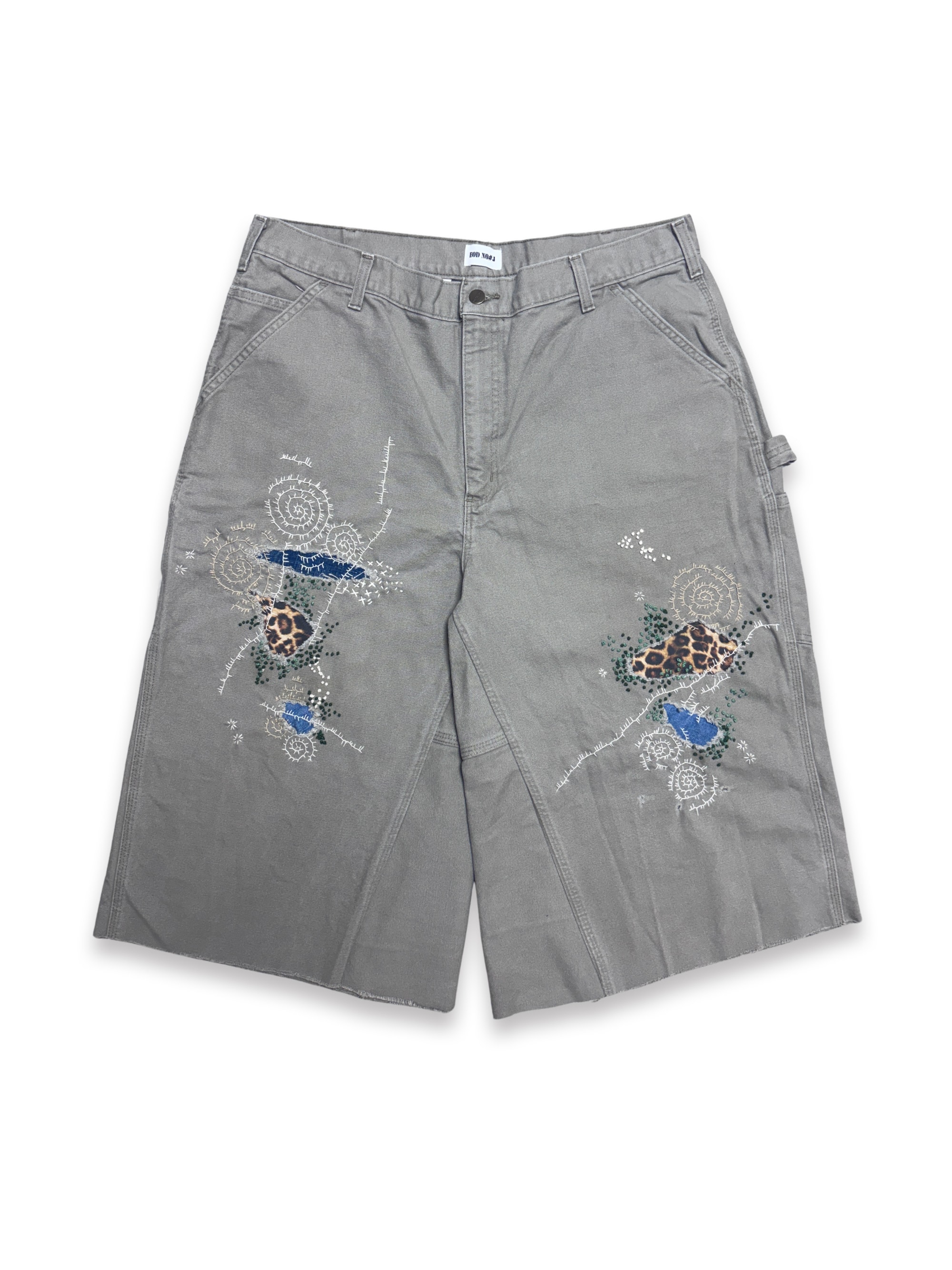 Vtg Carhartt Boro Sashiko Distressed Shorts . 024 (40")