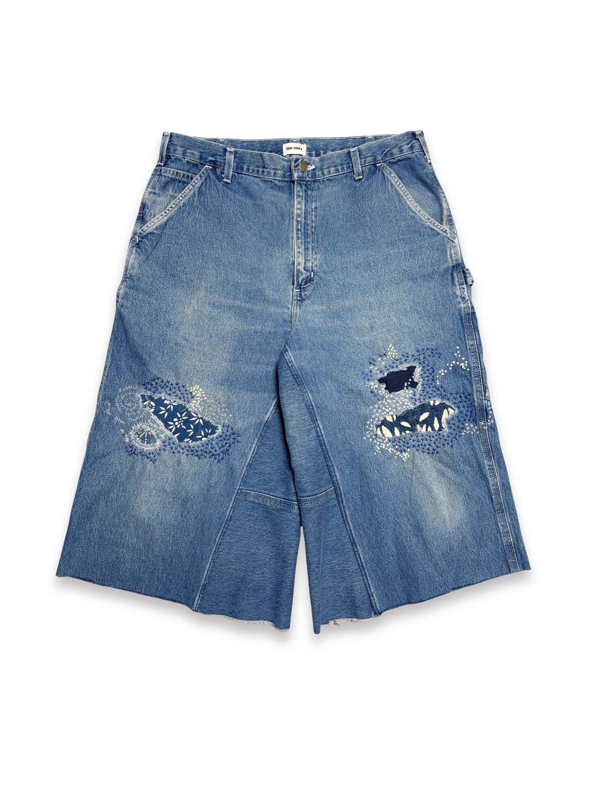Vtg Carhartt Boro Sashiko Distressed Shorts . 032 (38")