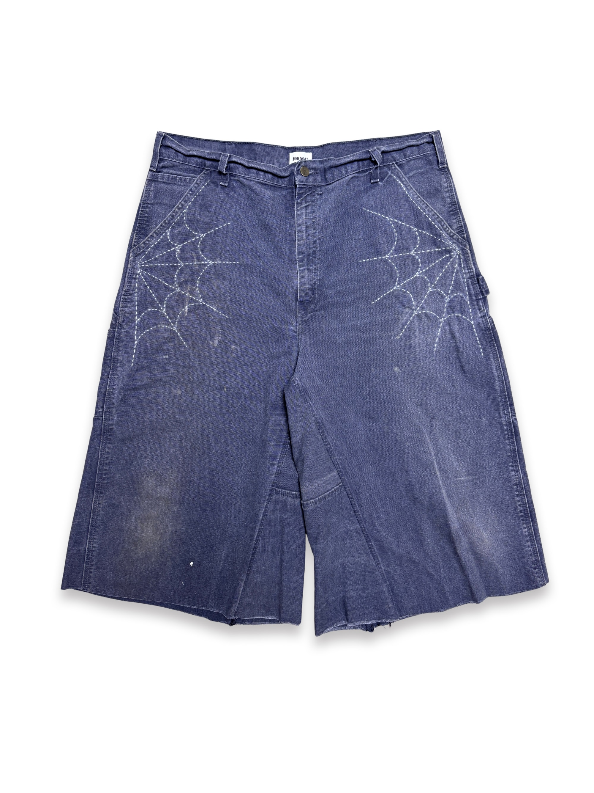 Vtg Carhartt Boro Sashiko Distressed Shorts . 034 (40")