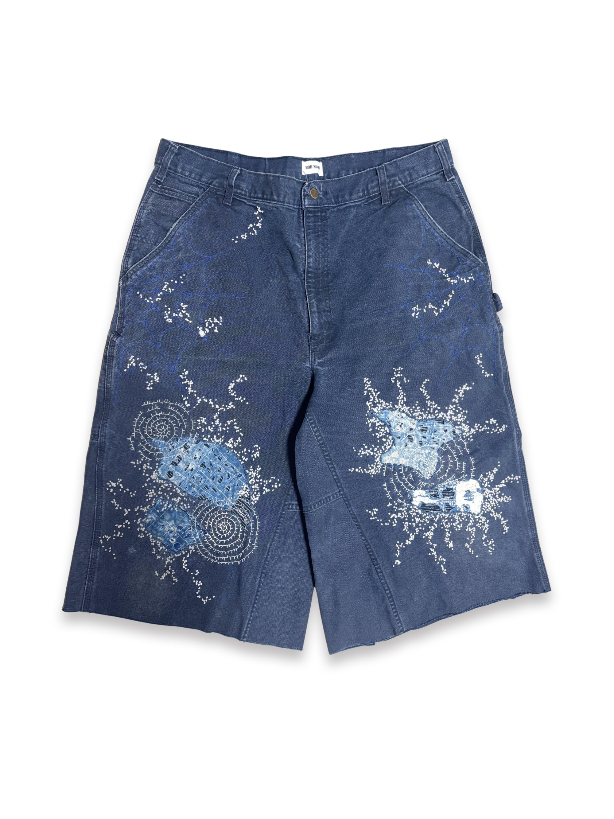 Vtg Carhartt Boro Sashiko Distressed Shorts . 036 (40")