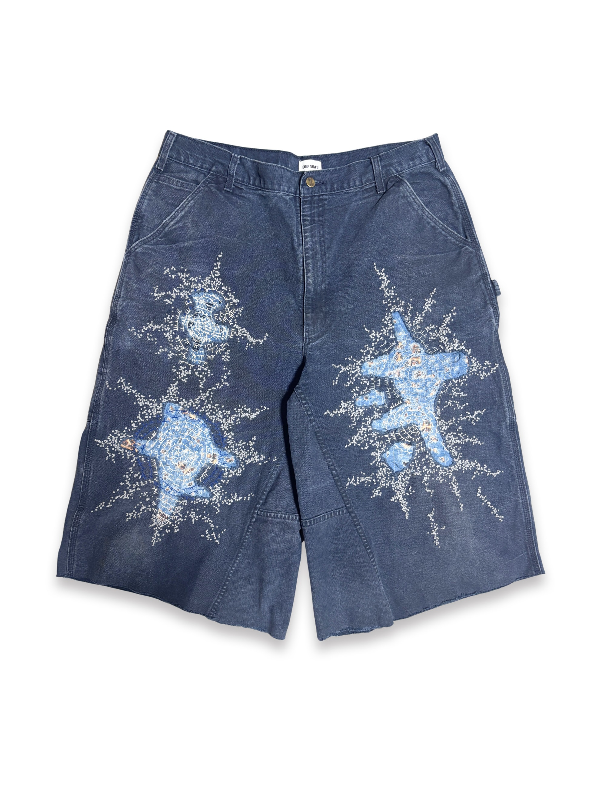 Vtg Carhartt Boro Sashiko Distressed Shorts . 037 (40")