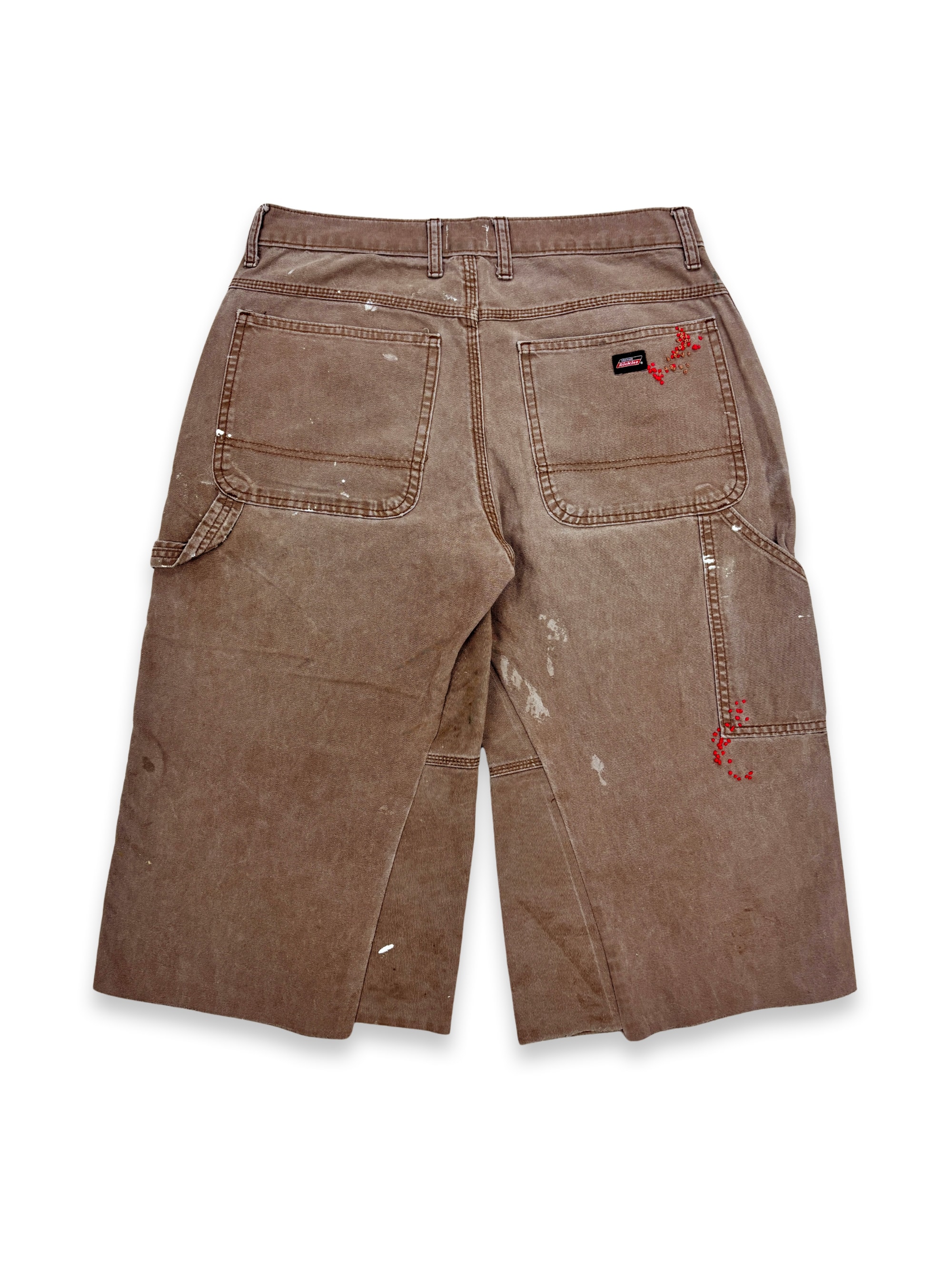 Vtg Dickies Sashiko Distressed Shorts . 002