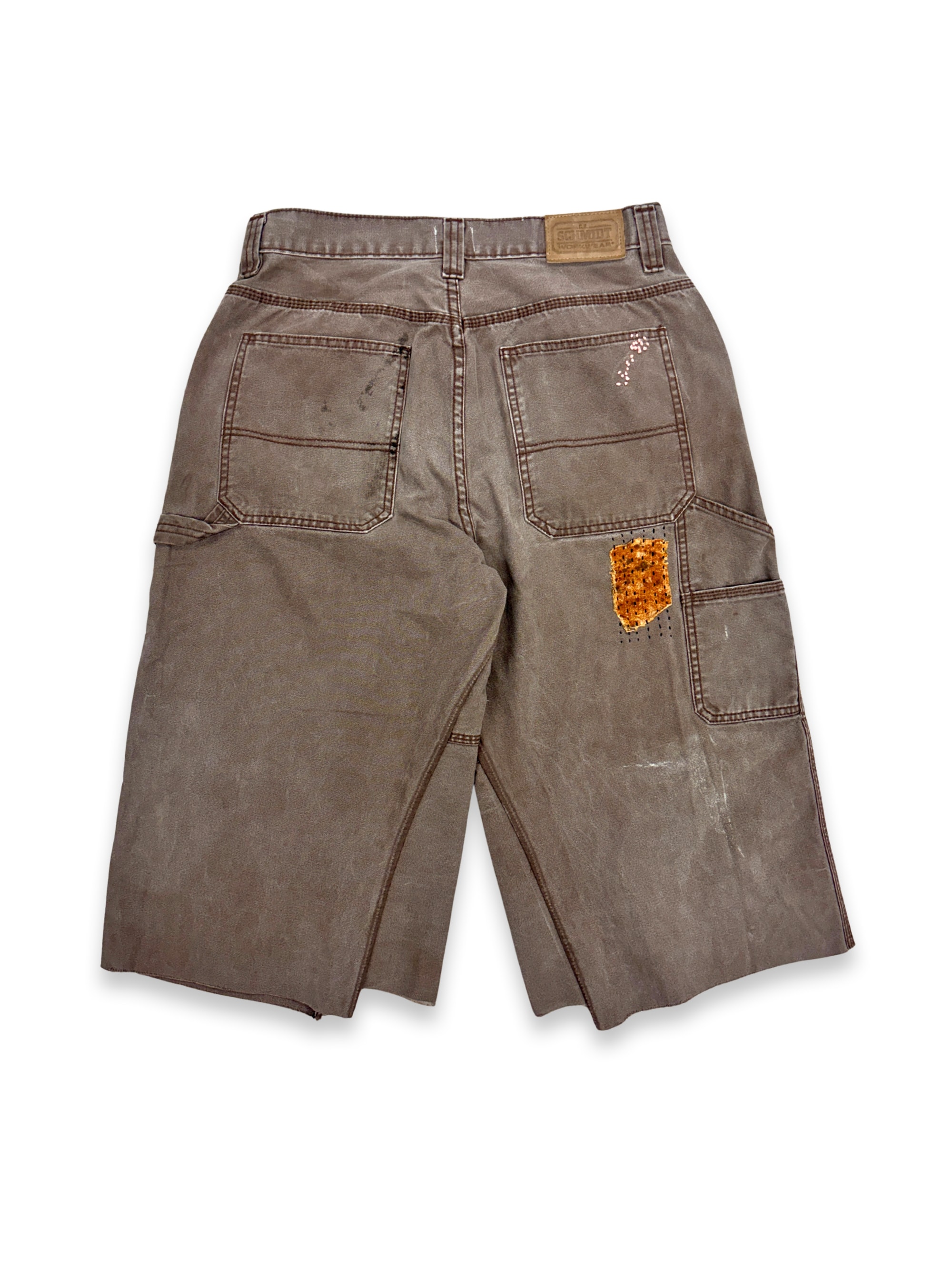 Vtg Schmidt Sashiko Distressed Shorts