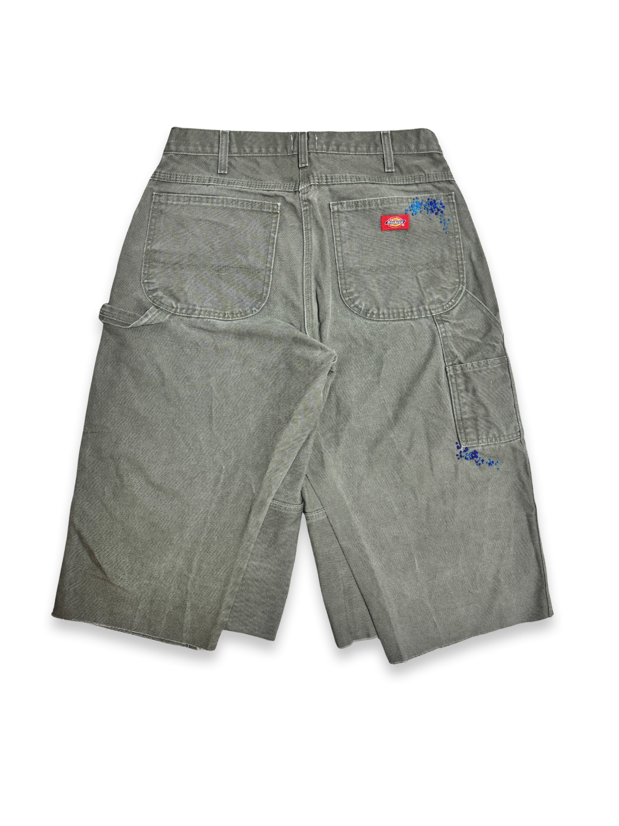 Vtg Dickies Sashiko Distressed Shorts . 009