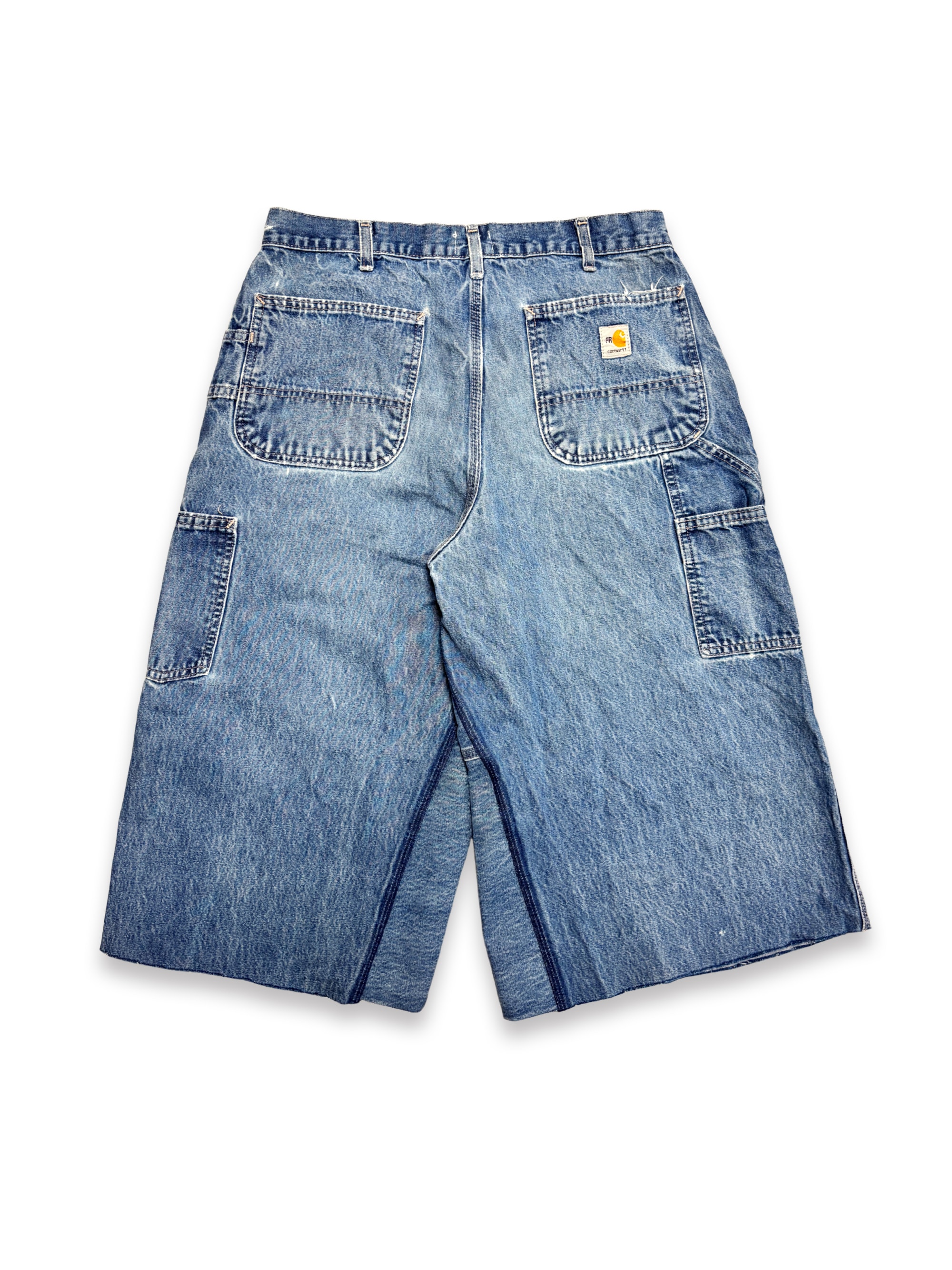 Vtg Carhartt Boro Sashiko Distressed Shorts . 018 (34")