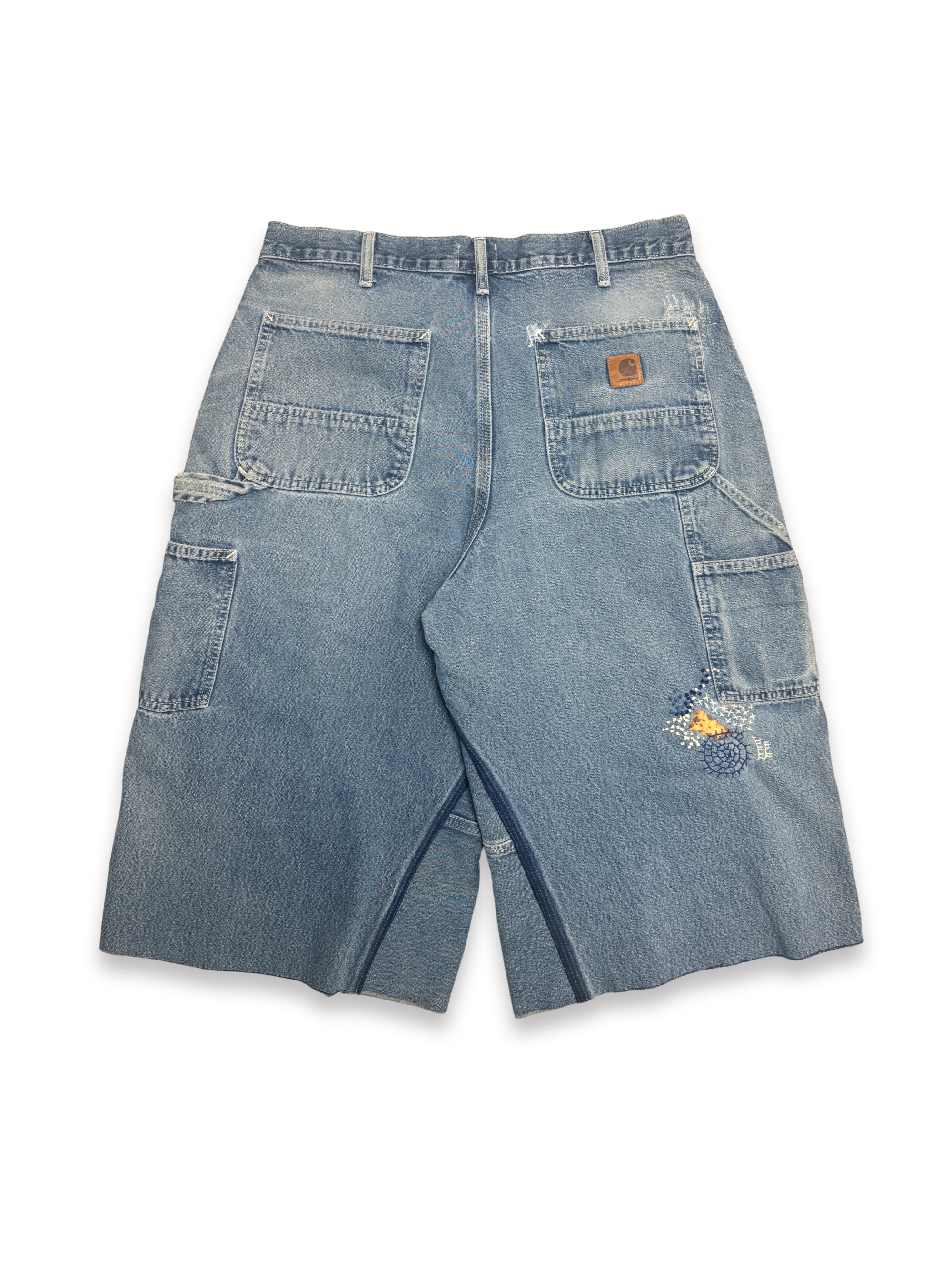 Vtg Carhartt Boro Sashiko Distressed Shorts . 021 (36")