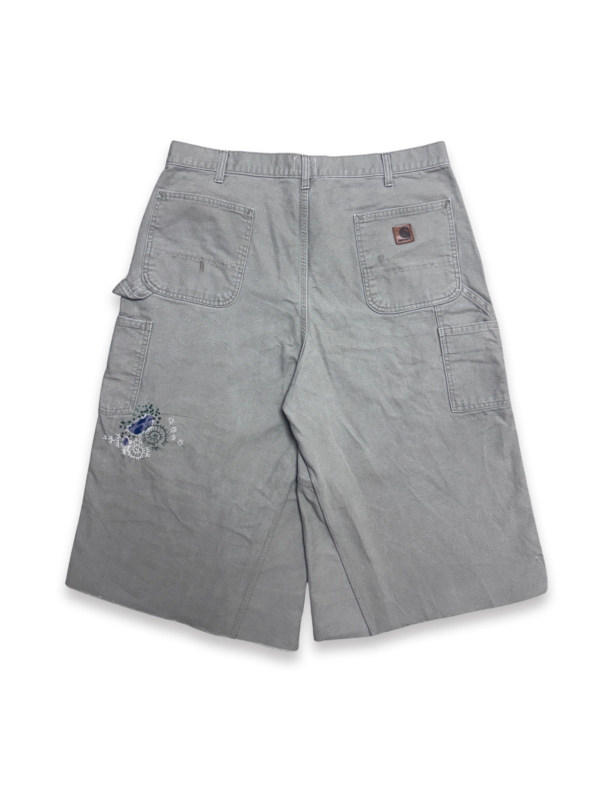 Vtg Carhartt Boro Sashiko Distressed Shorts . 024 (40")