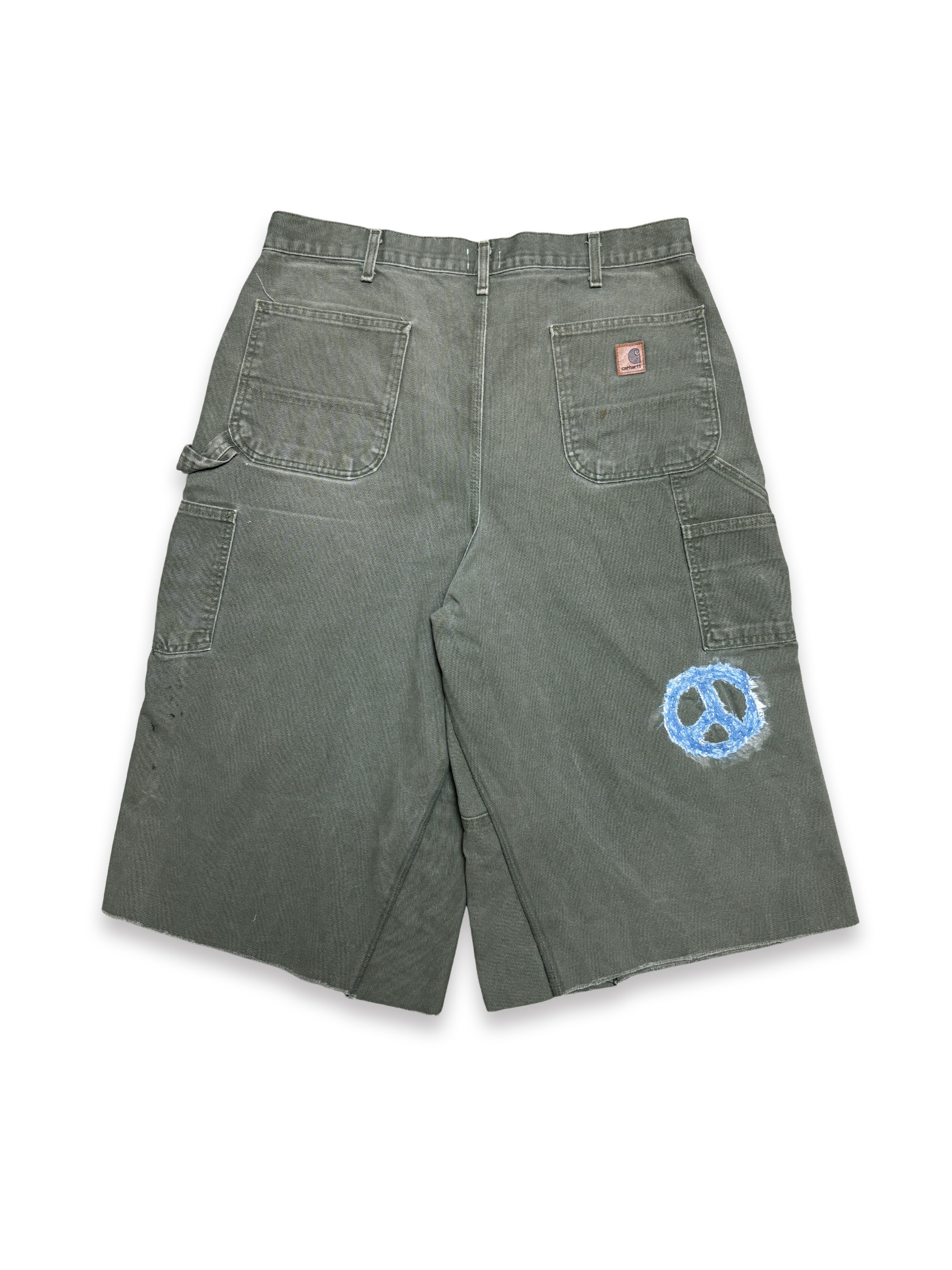 Vtg Carhartt Boro Sashiko Distressed Shorts . 025 (40")