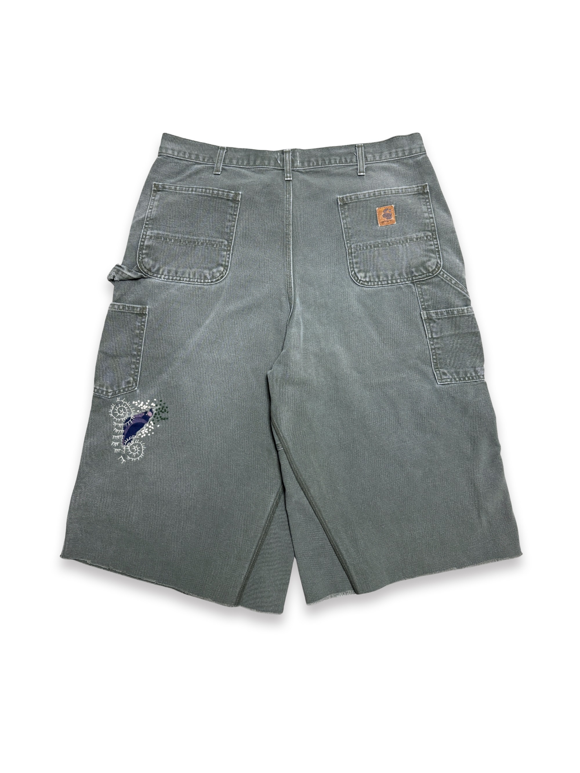 Vtg Carhartt Boro Sashiko Distressed Shorts . 030 (40")