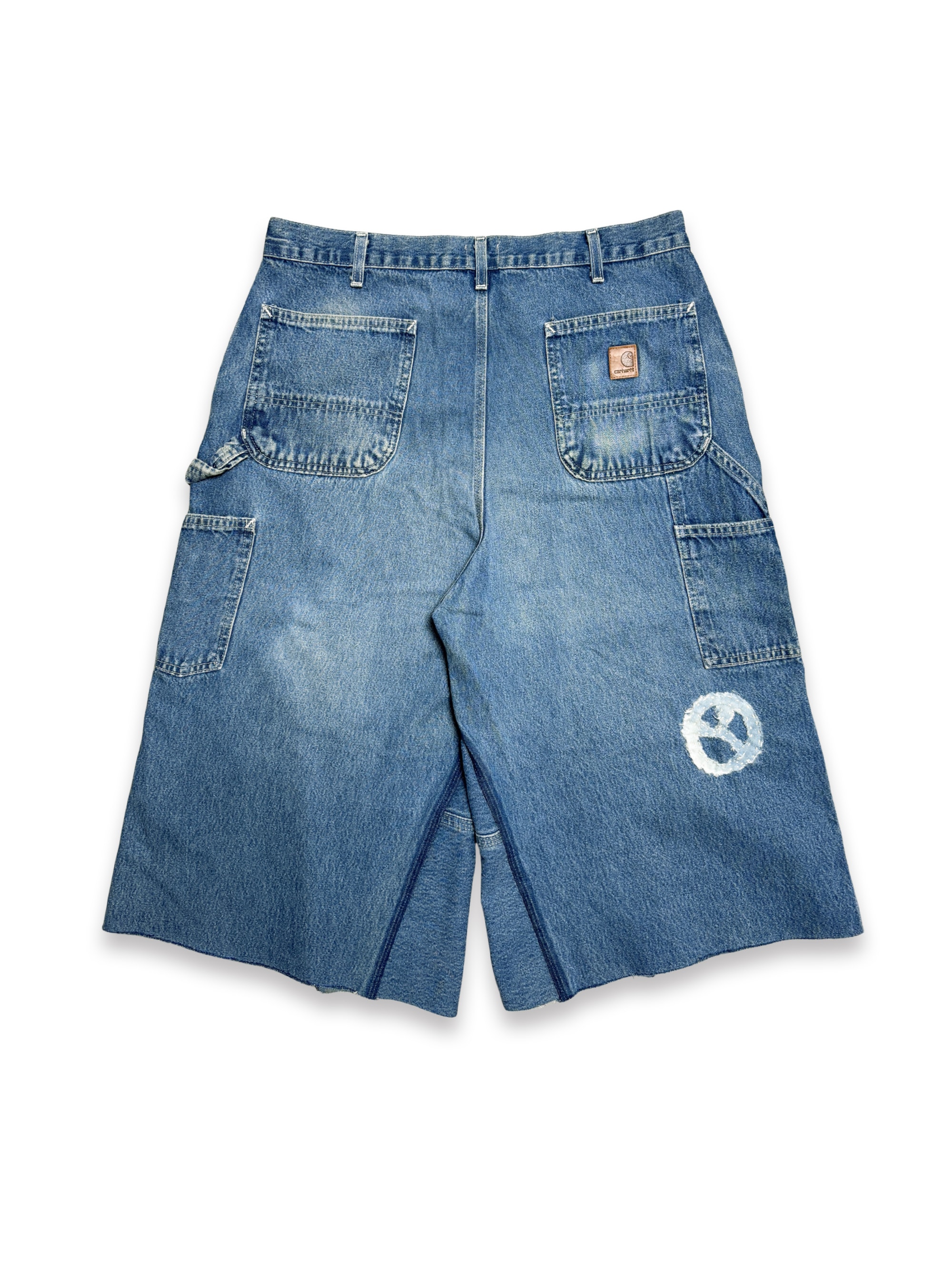 Vtg Carhartt Boro Sashiko Distressed Shorts . 032 (38")